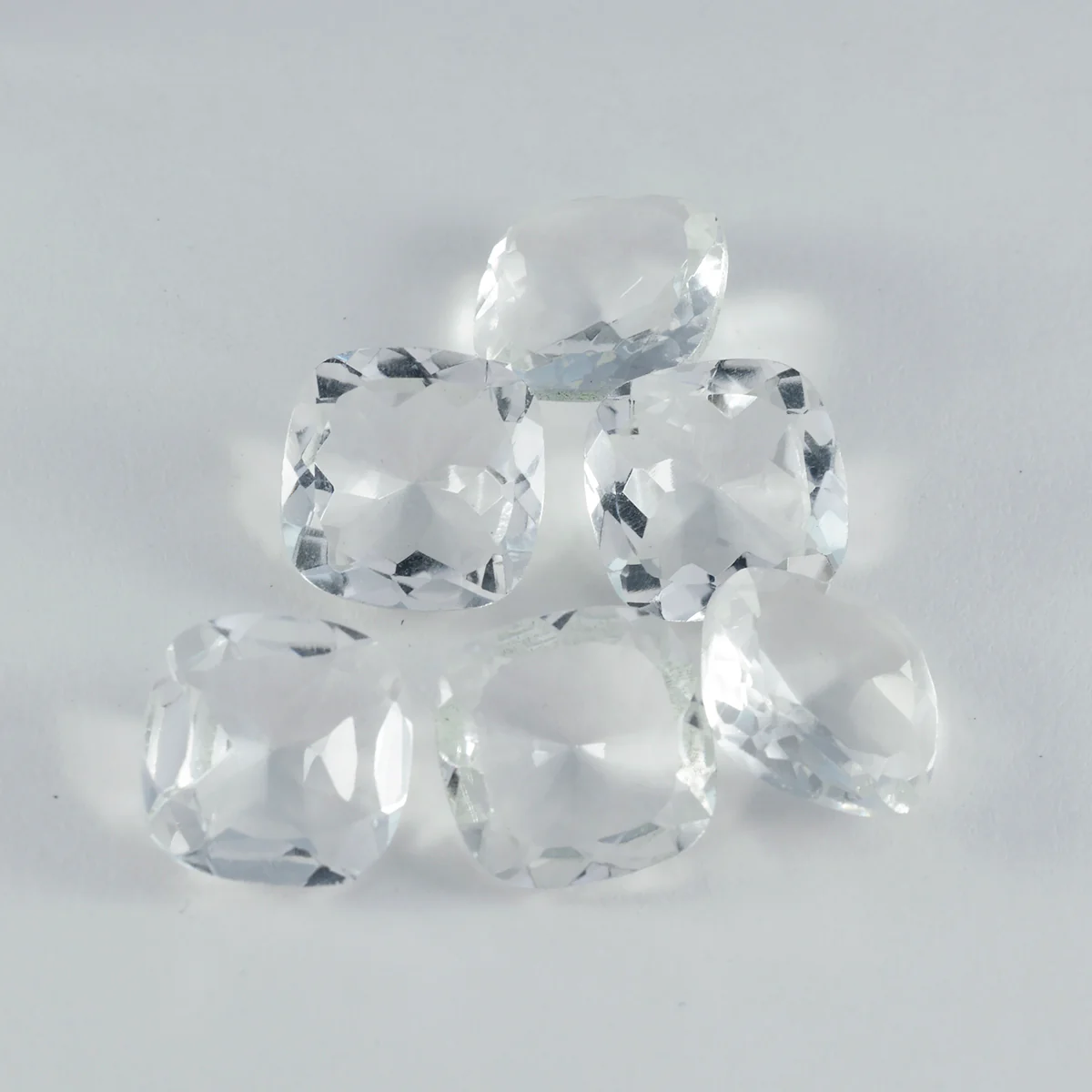 Crystal Quartz 1PC Chunky 13x13 MM Cushion Faceted White Natural Semi Precious Loose Gemstone - Image 4