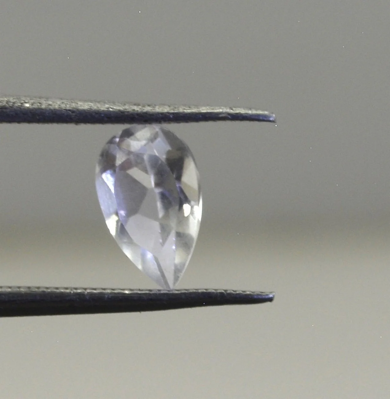 Crystal Quartz 1PC Chunky 13x18 MM Pear Faceted White Luster Semi Precious Loose Gems - Image 4
