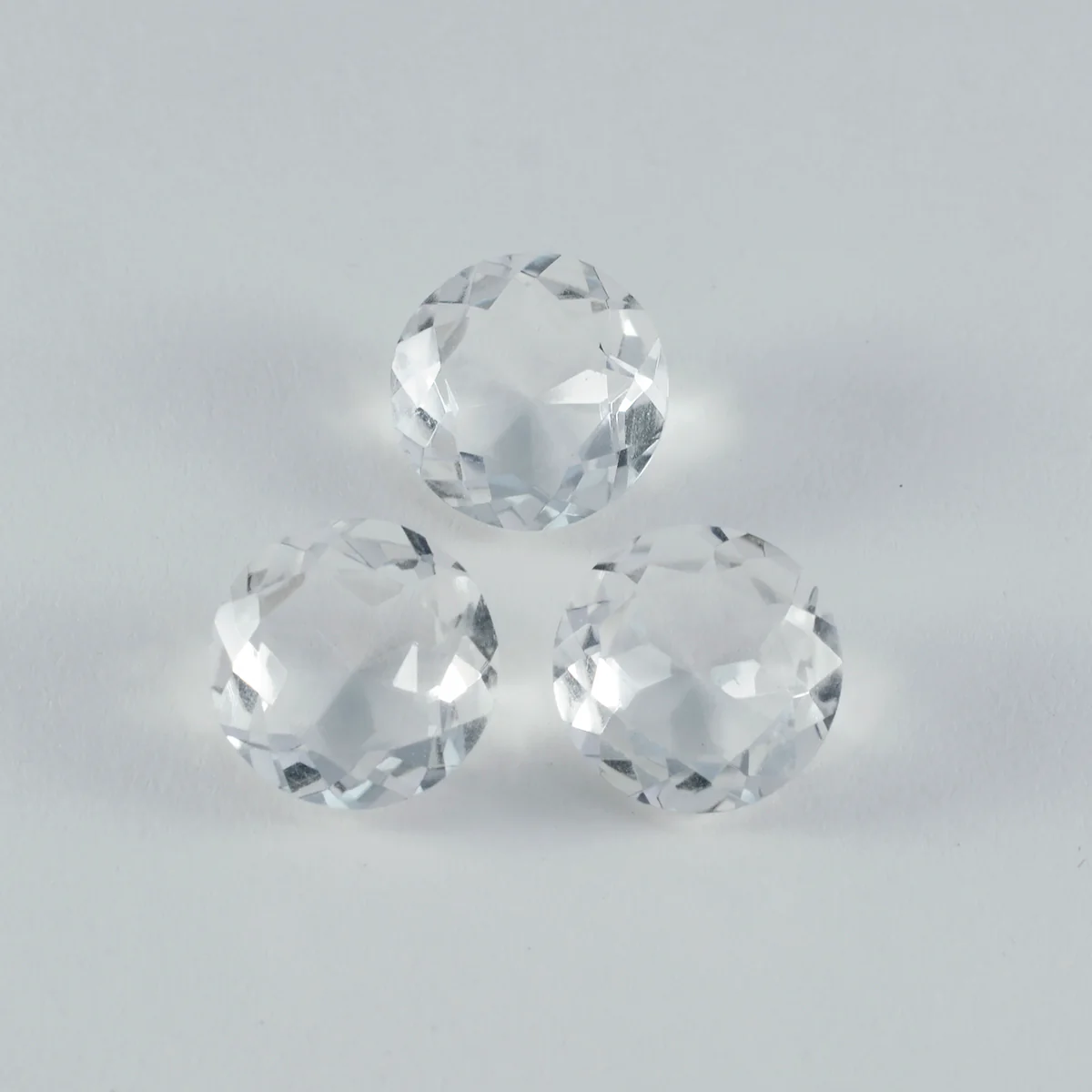 Crystal Quartz 1PC Chunky 14x14 MM Round Faceted White Genuine Semi Precious Loose Gemstones