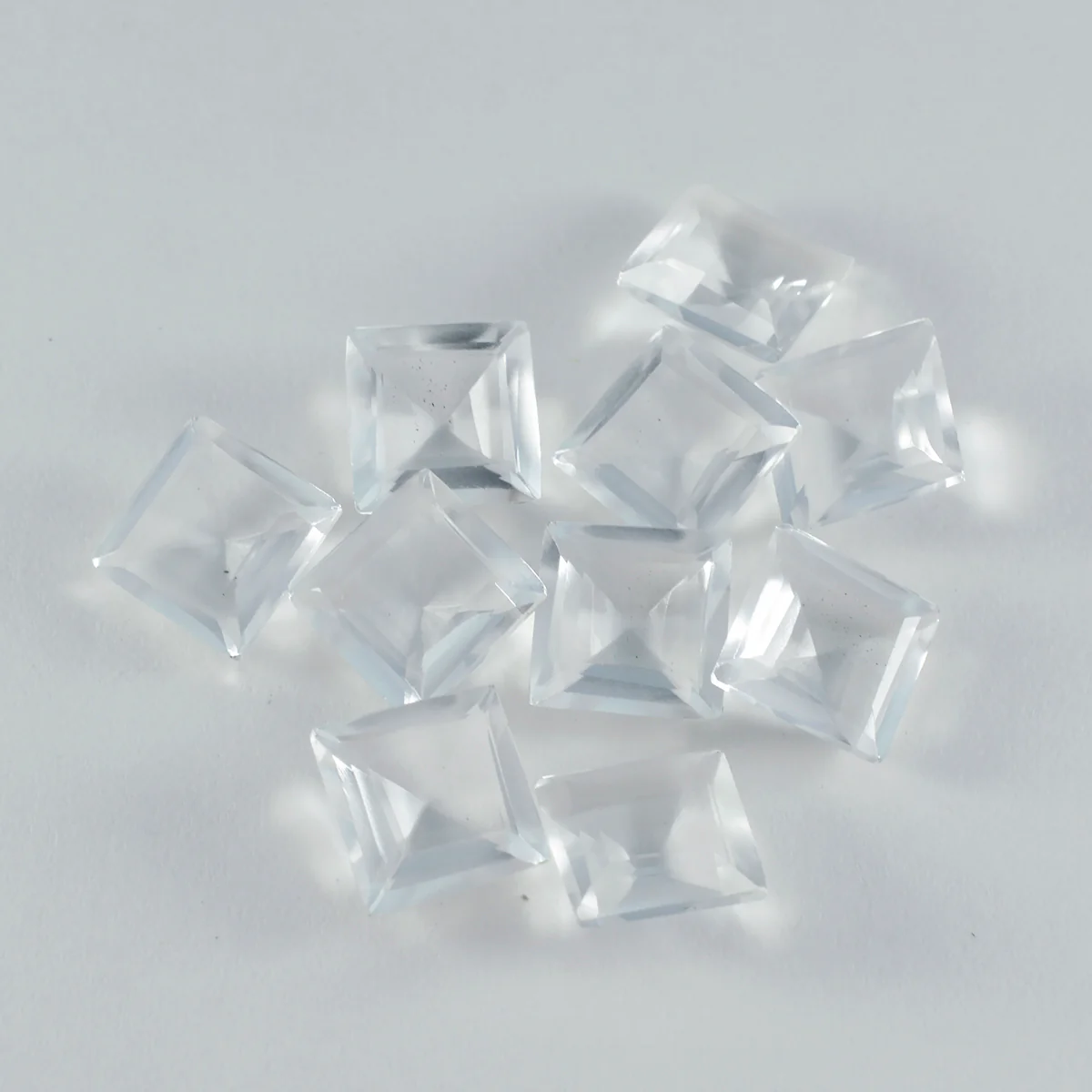 Crystal Quartz 1PC Chunky 14x14 MM Square Faceted White Genuine Semi Precious Loose Gemstones - Image 2