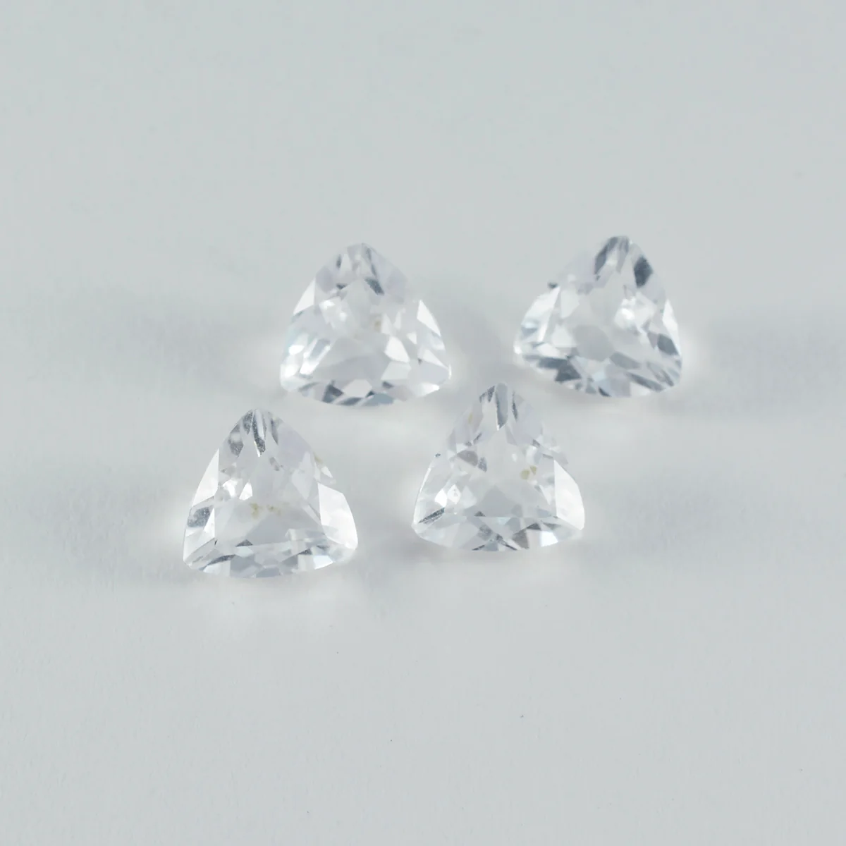 Crystal Quartz 1PC Chunky 14x14 MM Triangle Faceted White Genuine Semi Precious Loose Gemstones - Image 4