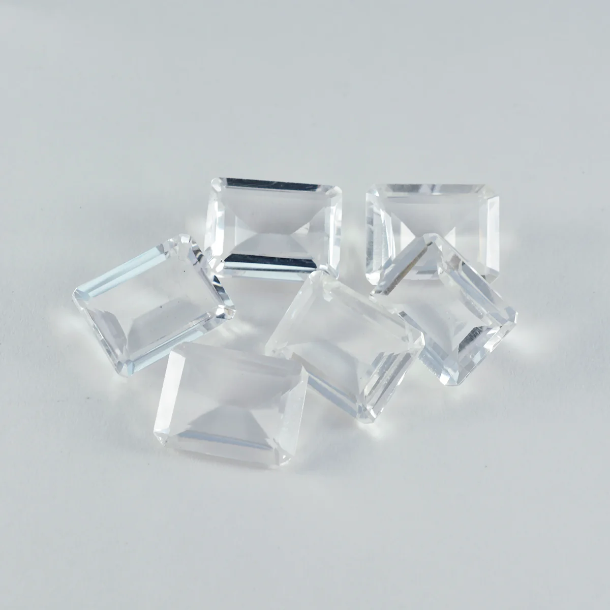 Crystal Quartz 1PC Large 10x14 MM Emerald Faceted White Pure Semi Precious Loose Gems - Image 4