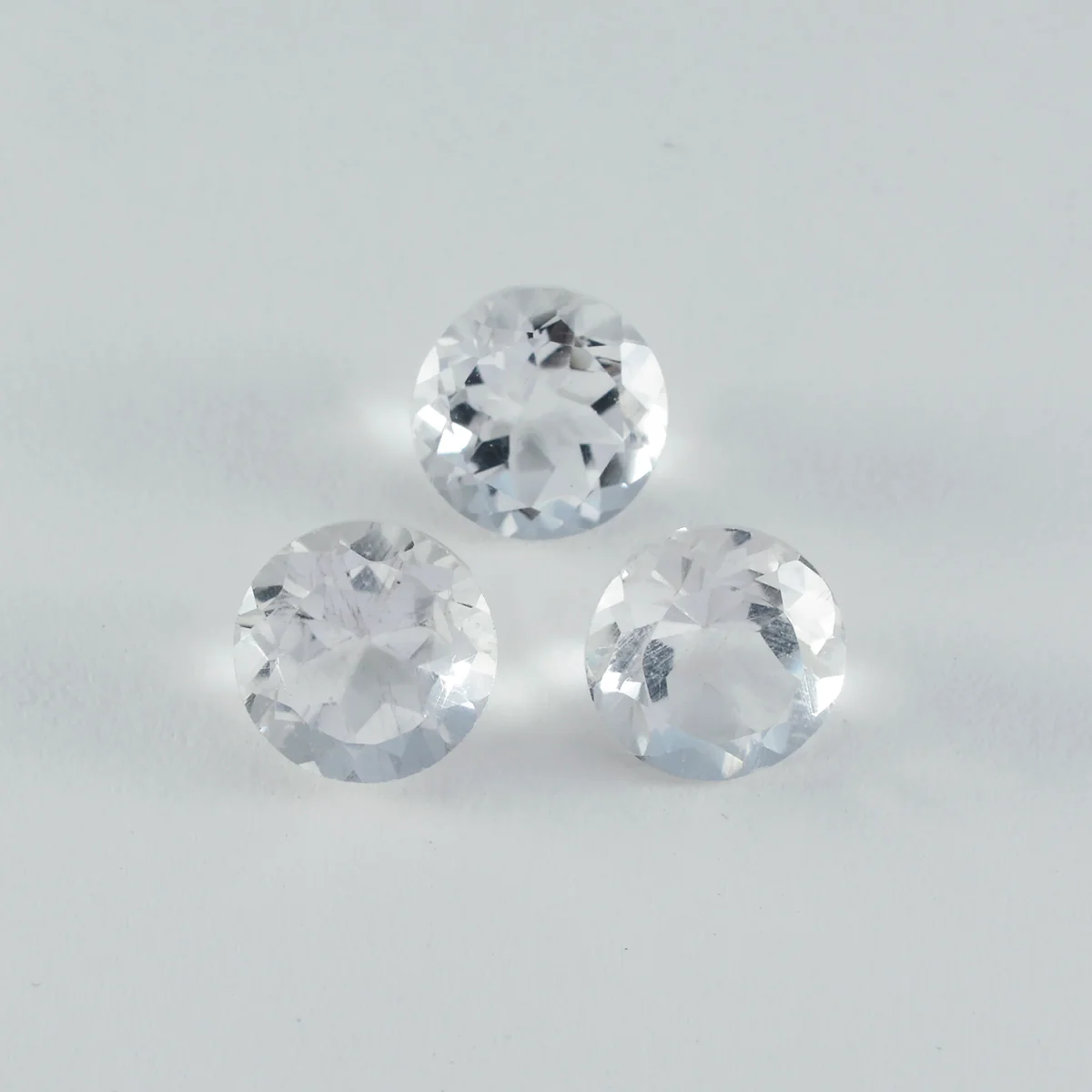 Crystal Quartz 1PC Large 11x11 MM Round Faceted White Fine Semi Precious Gems