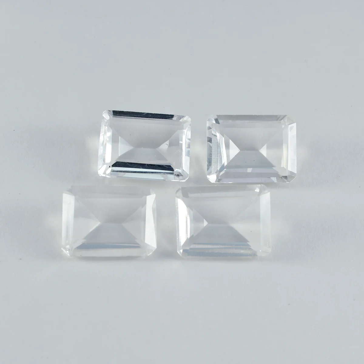 Crystal Quartz 1PC Large 8x12 MM Emerald Faceted White Genuine Semi Precious Loose Gemstones - Image 3