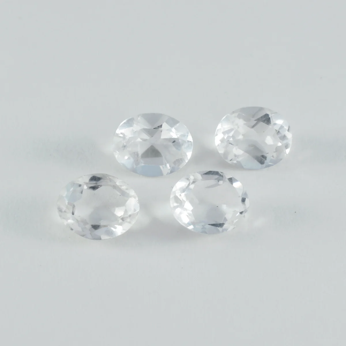 Crystal Quartz 1PC Large 8x12 MM Oval Faceted White Luster Semi Precious Loose Gemstones - Image 4