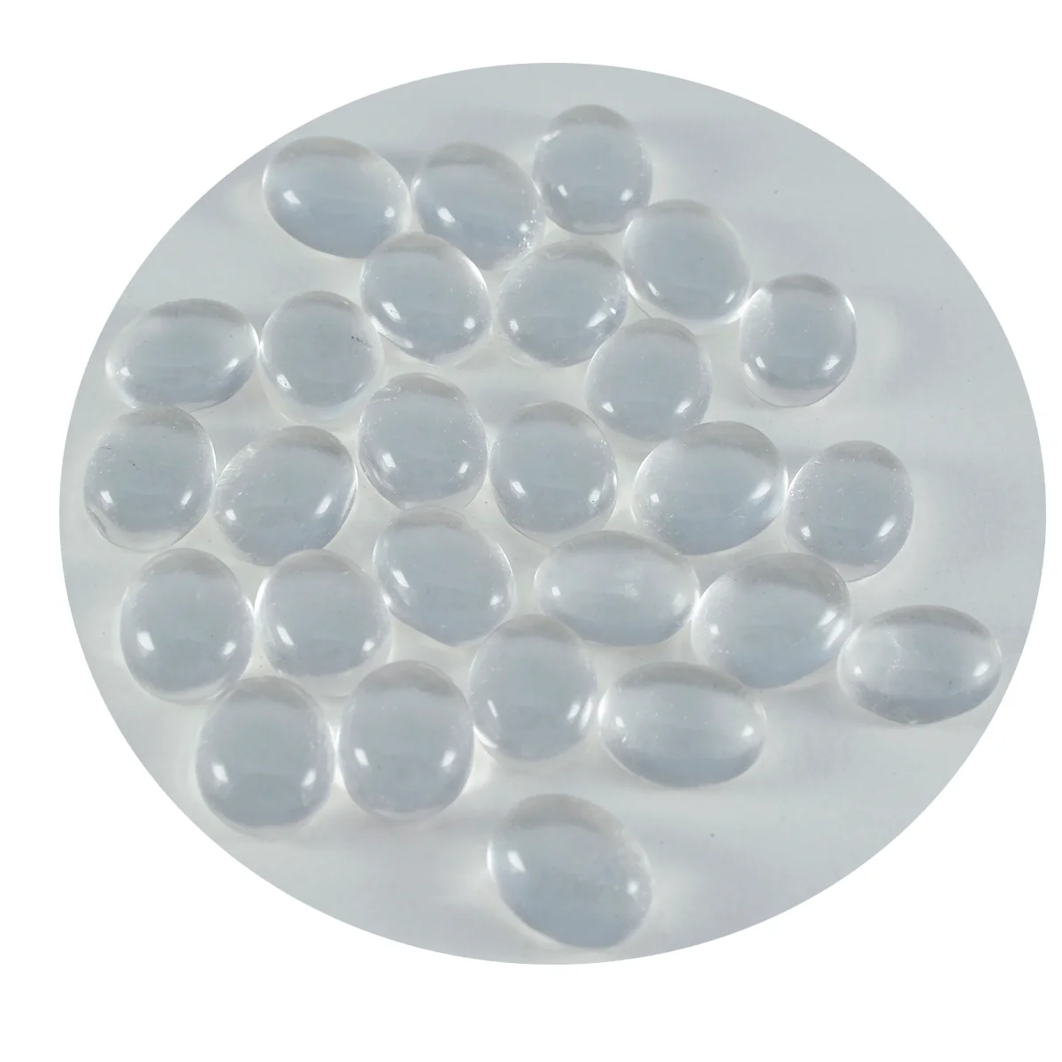 Crystal Quartz 1PC Medium 7x10 MM Oval Cabochon White Brilliant semi Precious Loose Gemstones - Image 4