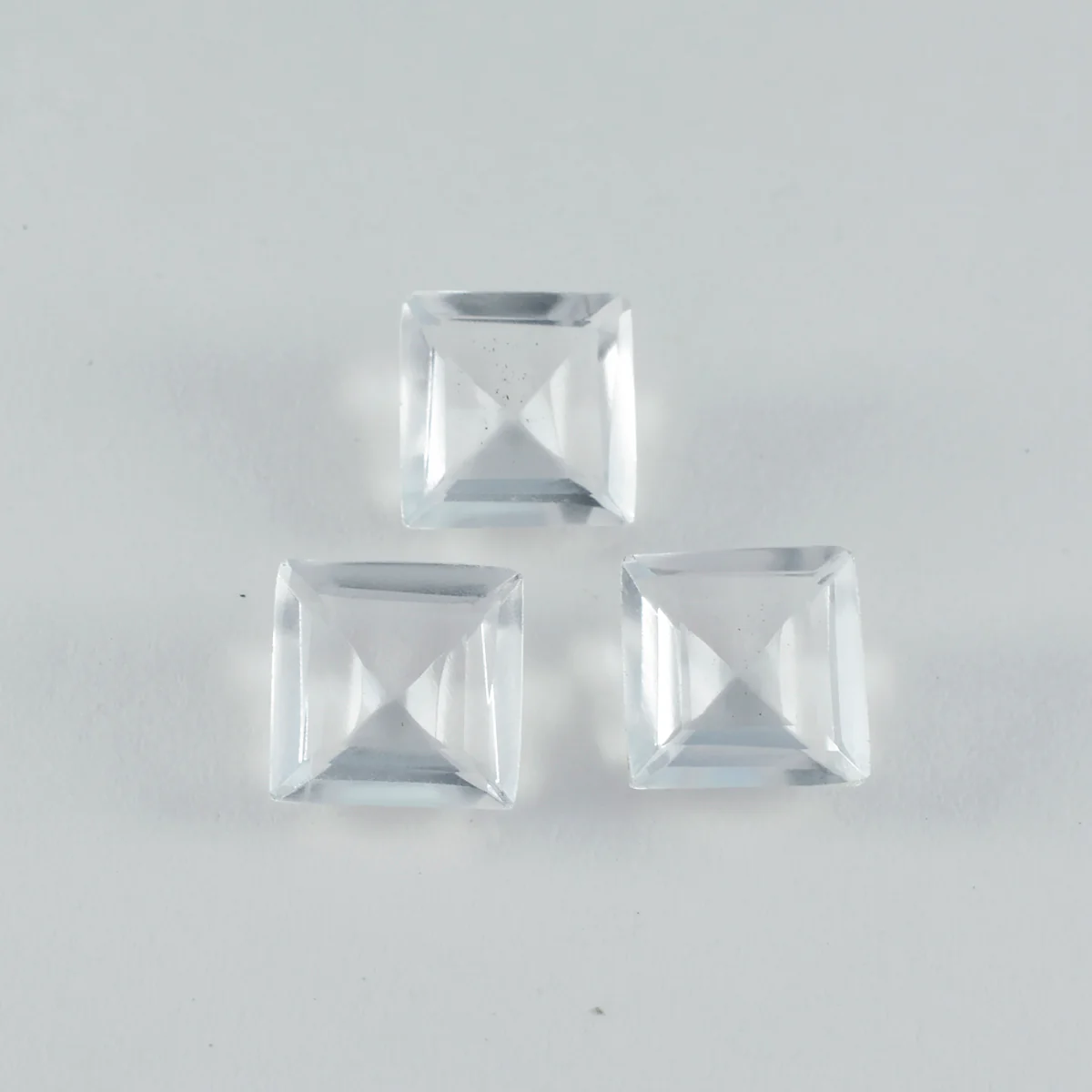 Crystal Quartz 1PC Medium 9x9 MM Square Faceted White Lustrous Semi Precious Loose Gemstone - Image 2