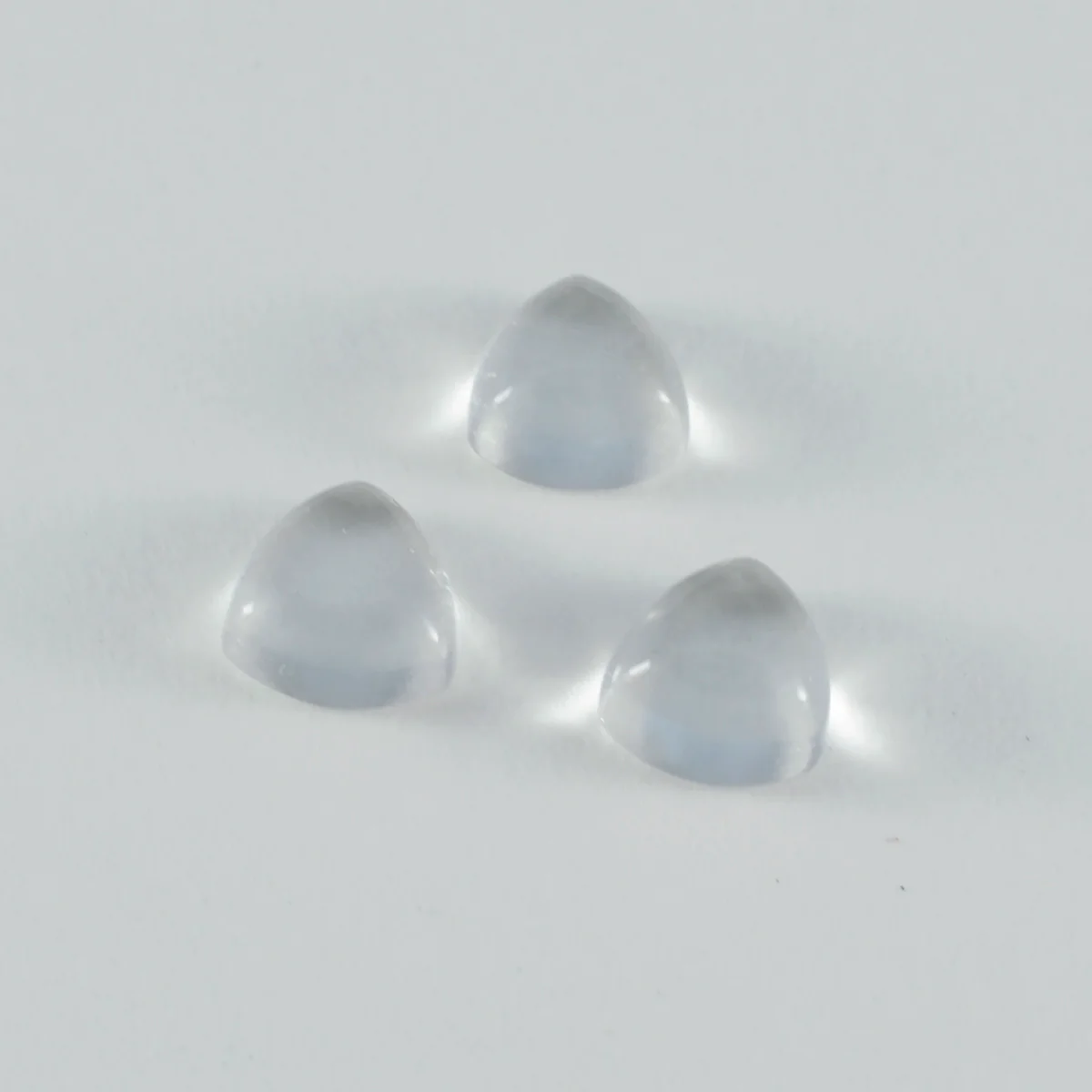 Crystal Quartz 1PC Medium 9x9 MM Triangle Cabochon White Shine semi Precious Loose Gemstones - Image 3