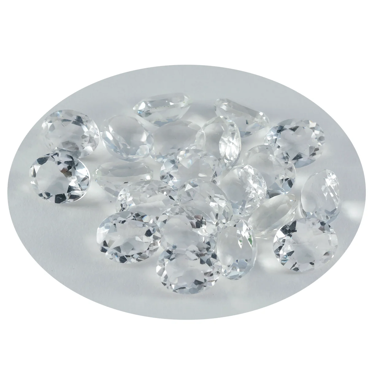 Crystal Quartz 1PC Small 6x8 MM Oval Faceted White Pure Semi Precious Loose Gems - Image 4