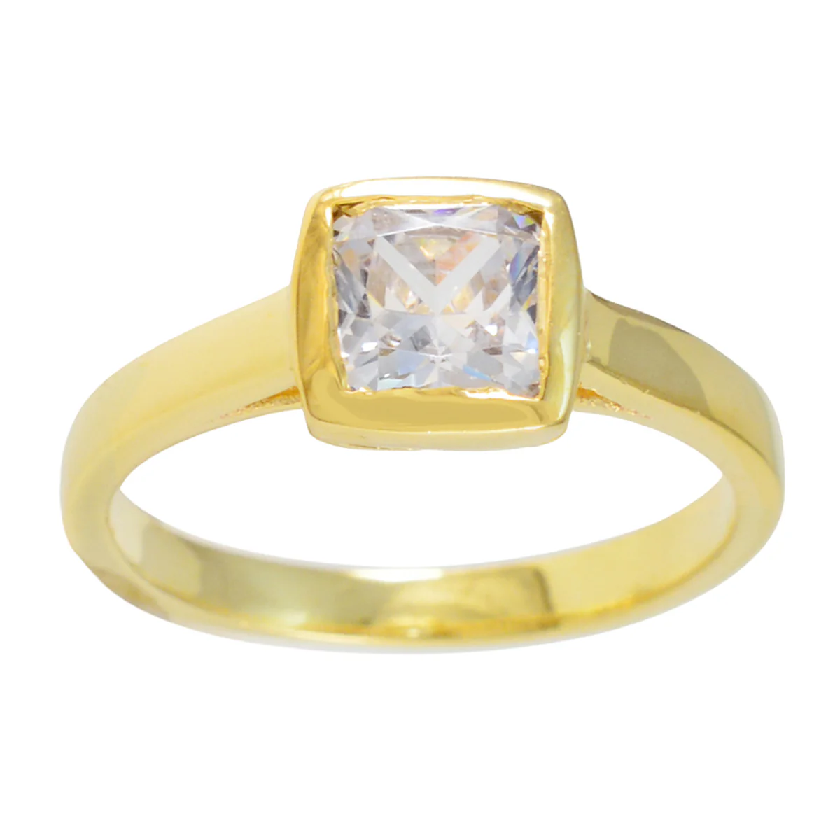 Cubic zirconia CZ Solitaire Latin American 925 Silver White Gemstone Featherlight Trendy Ring Jewellery - Image 3