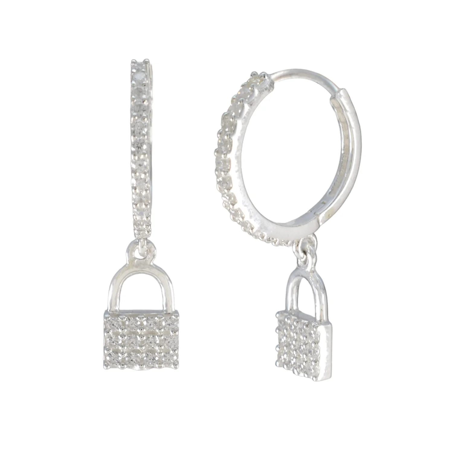 Cubic Zirconia Italian Antonia multiple Stud White Sterling Silver Earring