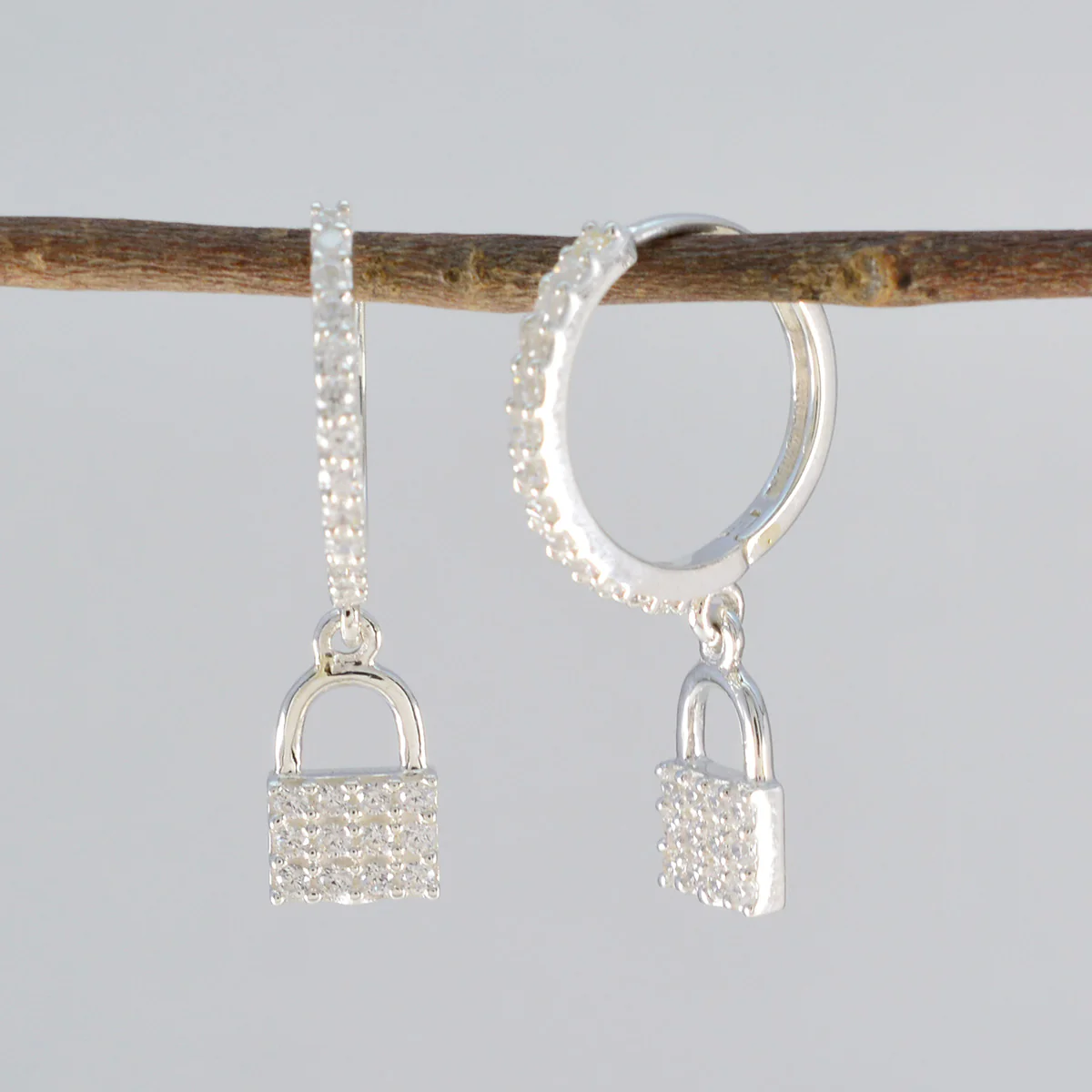 Cubic Zirconia Italian Antonia multiple Stud White Sterling Silver Earring - Image 2