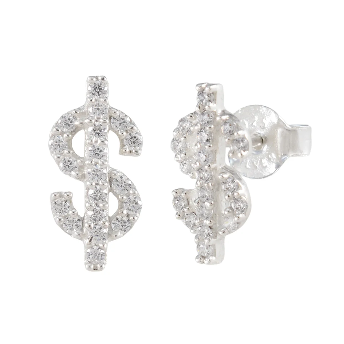 Cubic Zirconia Japanese Luisa multiple Stud White 925 Silver Earring - Image 2