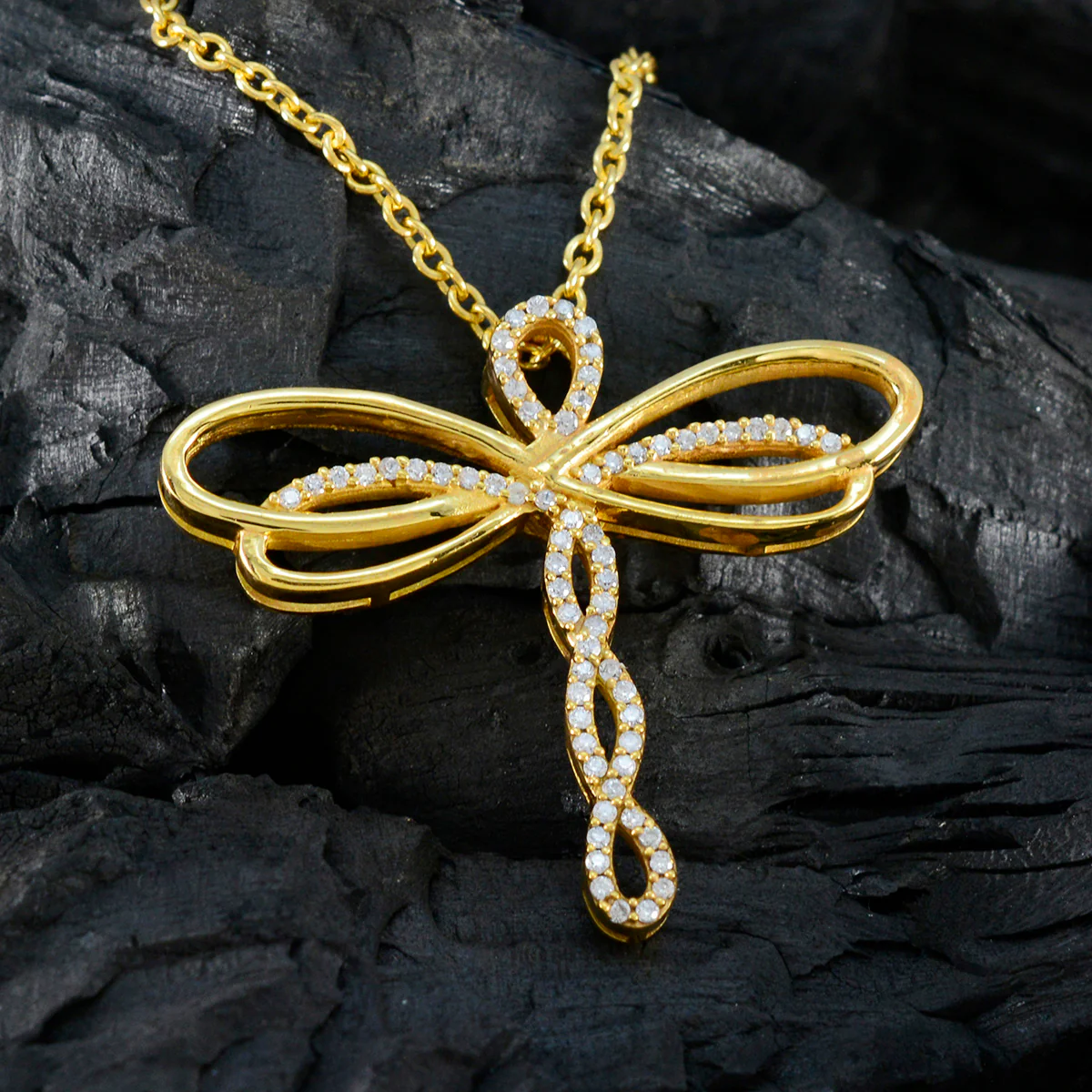 Cubic Zirconia Statement African Sterling Silver multiple Zoey Boho White Pendant Jewellery - Image 3