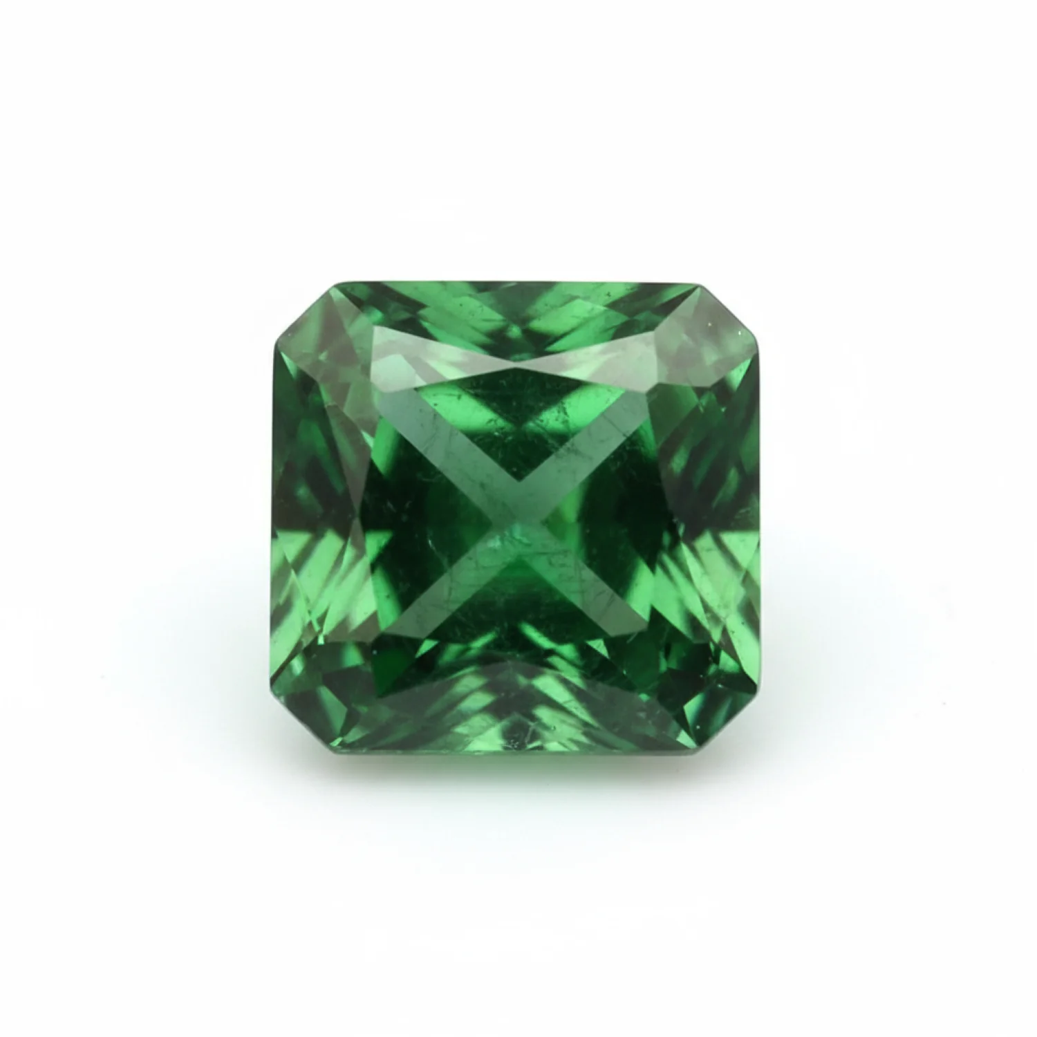 Emerald 10PC Tiny 3x3 MM Square Faceted Green Fiery Precious Gems - Image 2