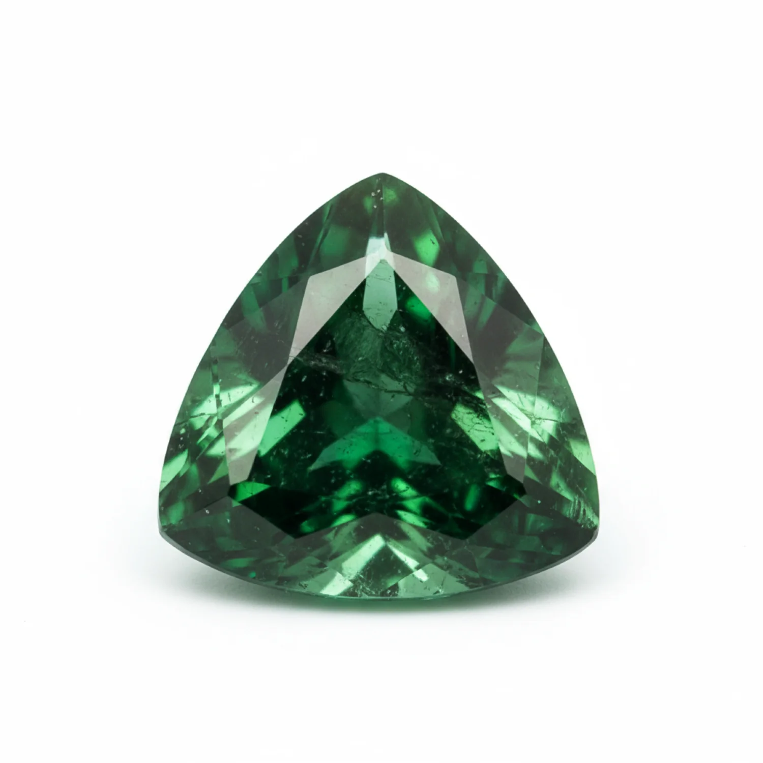Emerald 10PC Tiny 3x3 MM Triangle Faceted Green Fiery Precious Gems
