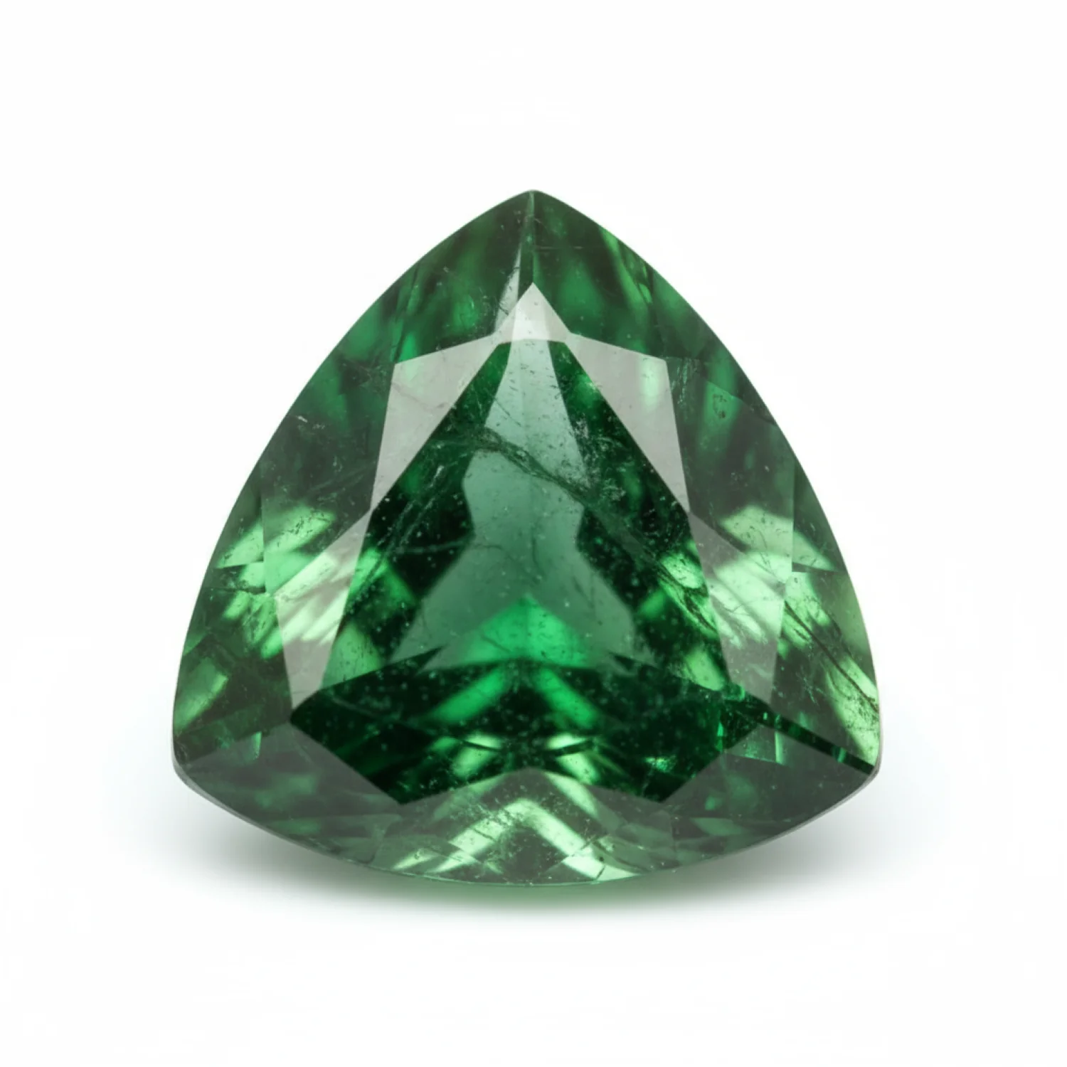 Emerald 10PC Tiny 3x3 MM Triangle Faceted Green Fiery Precious Gems - Image 2