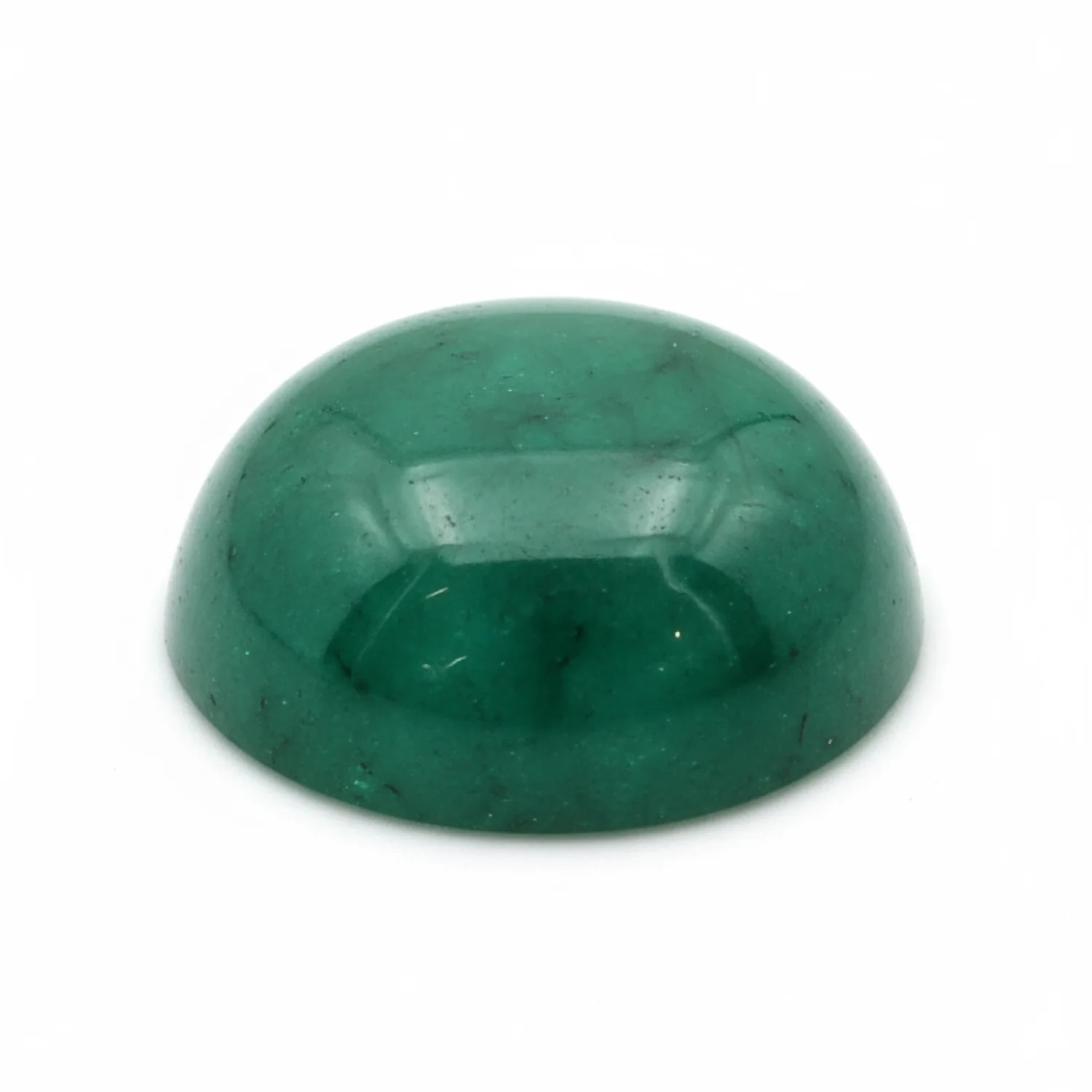 Emerald 10PC Tiny 4x4 MM Round Cabochon Green Luster Precious Precious Gemstone - Image 2
