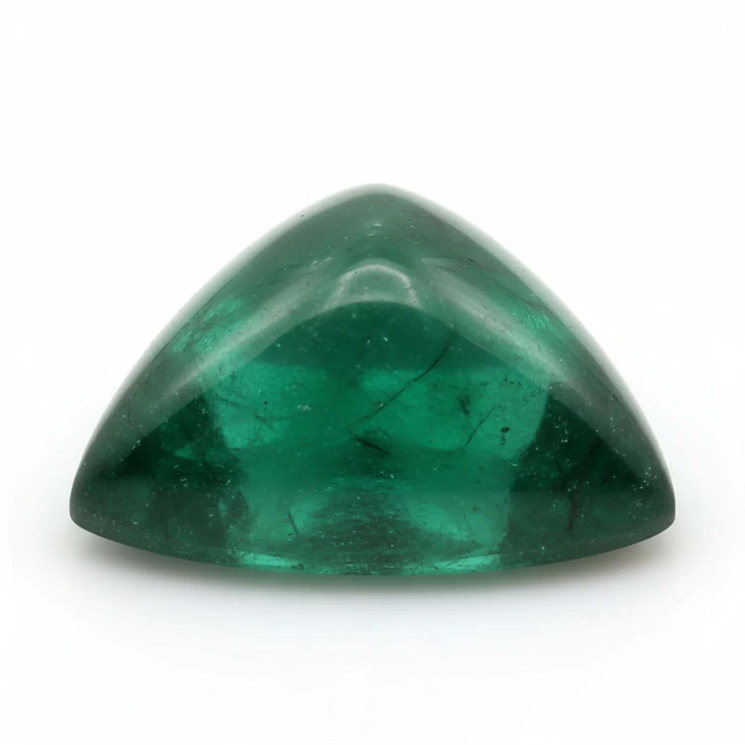 Emerald 10PC Tiny 4x4 MM Triangle Cabochon Green Splendid Precious Loose Gemstone - Image 2