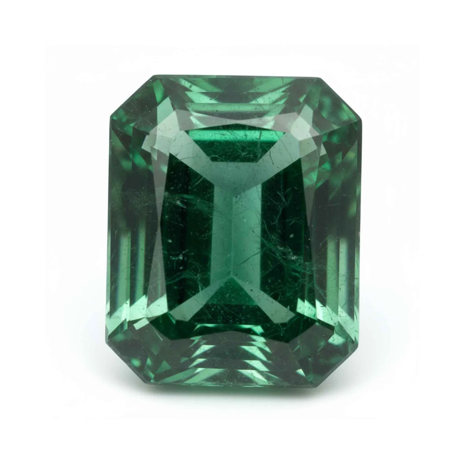 Emerald 1PC Chunky 12x16 MM Emerald Faceted Green Sparkling Precious Gems - Image 2