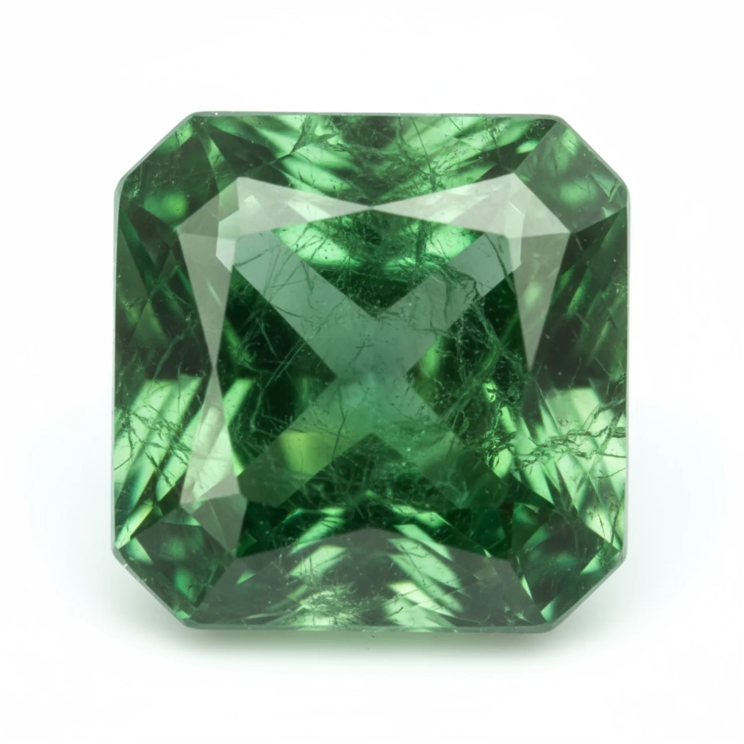 Emerald 1PC Chunky 13x13 MM Square Faceted Green Natural Precious Loose Gemstone - Image 2