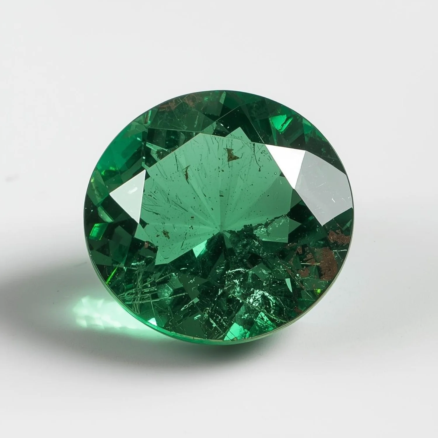 Emerald 1PC Chunky 16x16 MM Round Faceted Green Pure Precious Loose Gems - Image 2