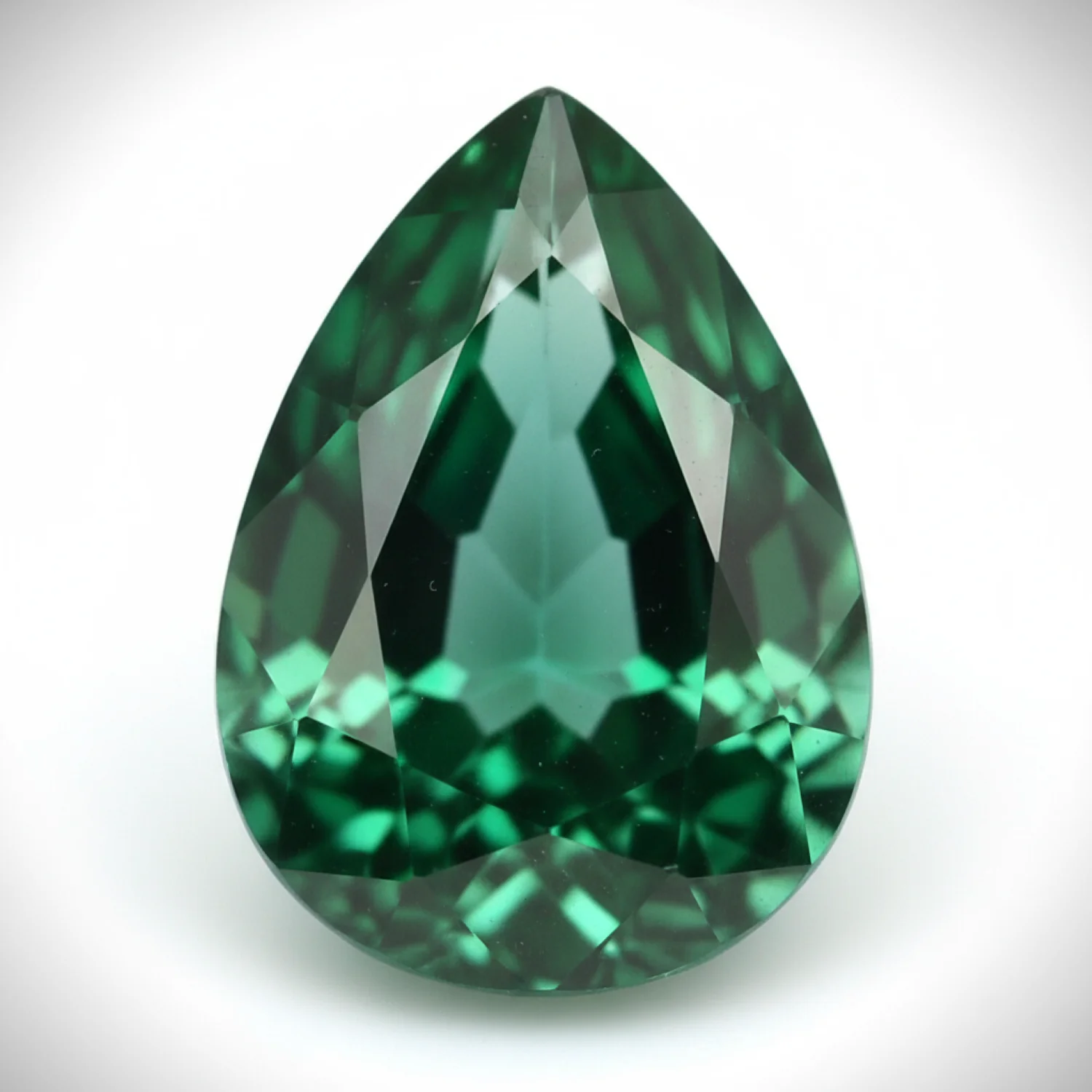 Emerald 1PC Large 10x14 MM Pear Faceted Green Luster Precious Loose Gems - Image 2