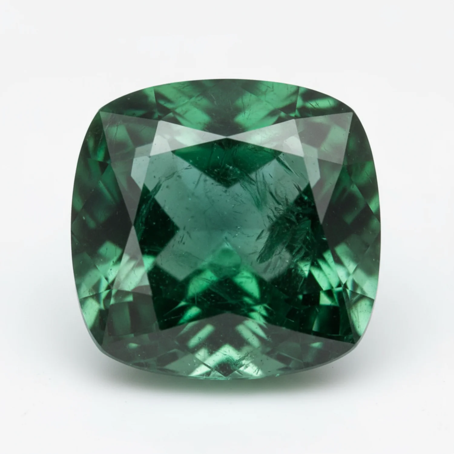 Emerald 1PC Large 11x11 MM Cushion Faceted Green Fine Precious Gems