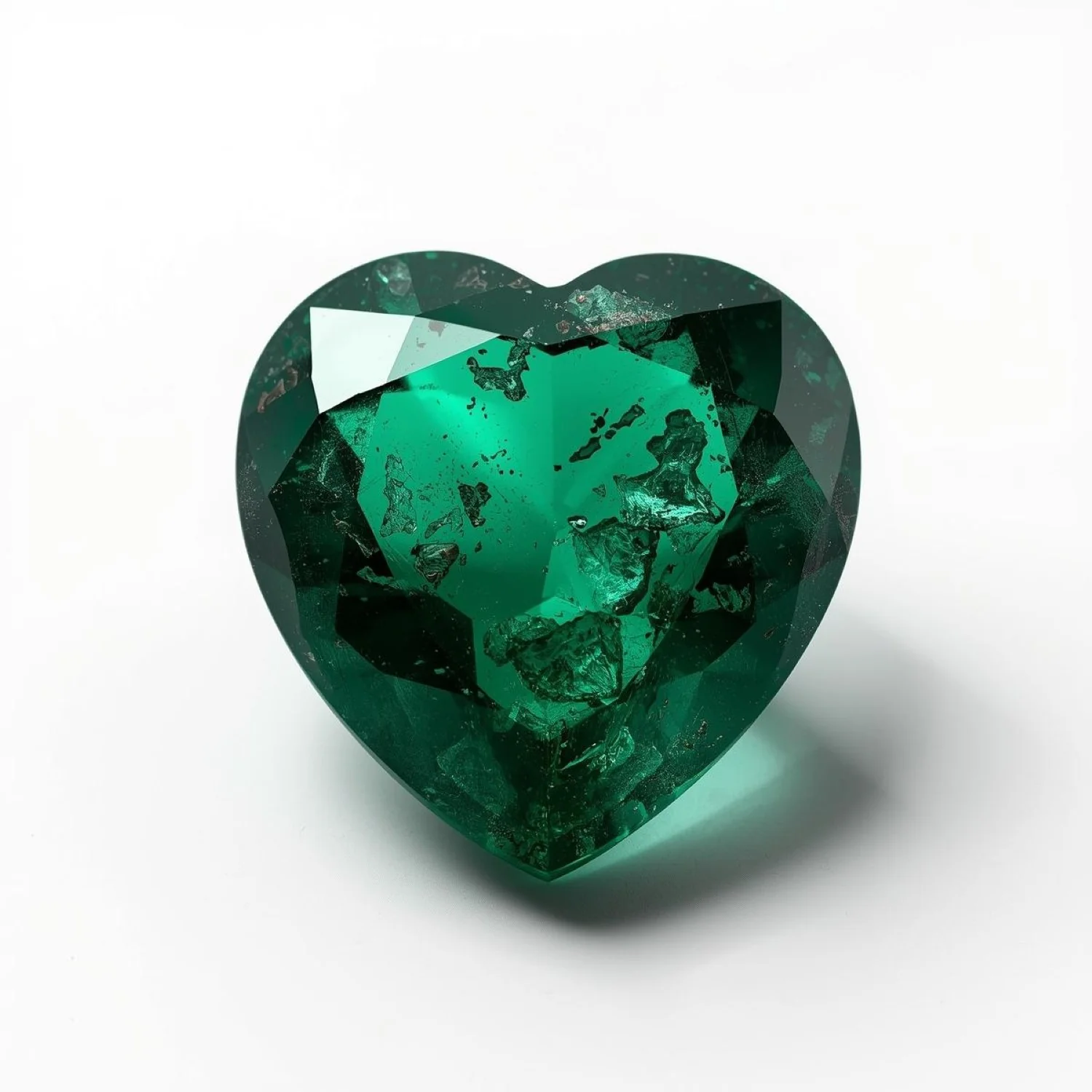 Emerald 1PC Large 11x11 MM Heart Faceted Green Fine Precious Gems - Image 2
