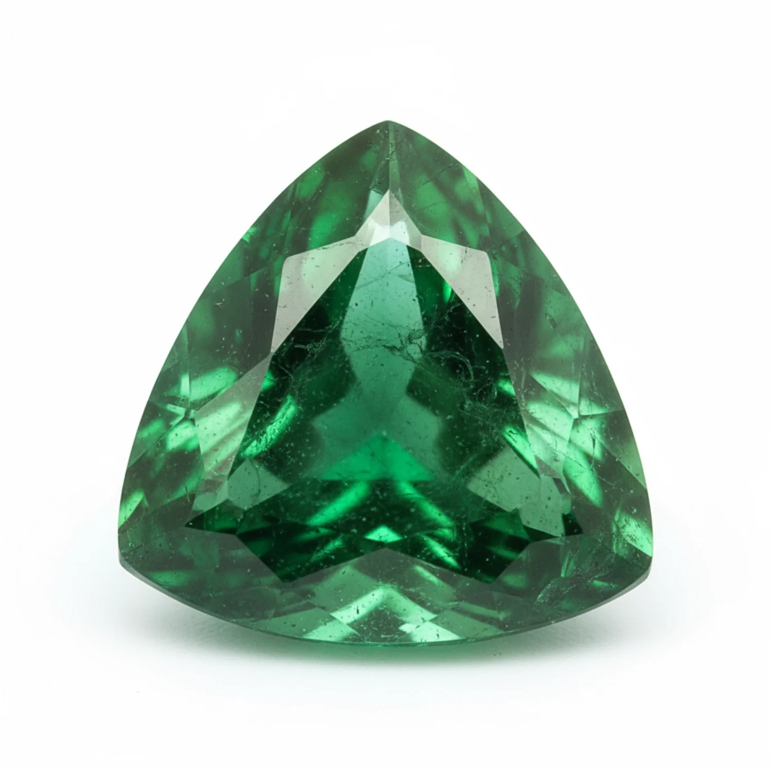 Emerald 1PC Large 12x12 MM Triangle Faceted Green High-Quality Precious Loose Gems
