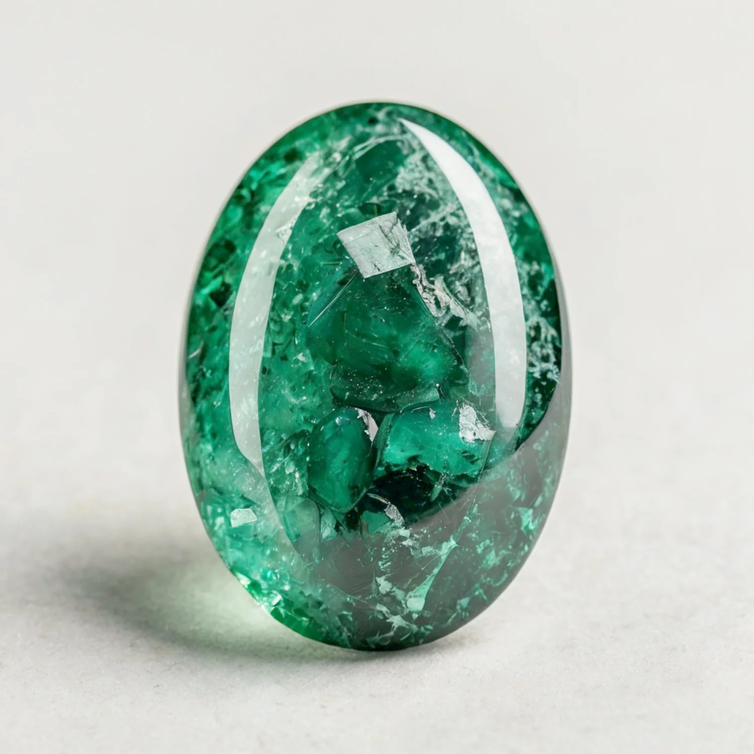 Emerald 1PC Medium 7x10 MM Oval Cabochon Green Fine Precious Gems