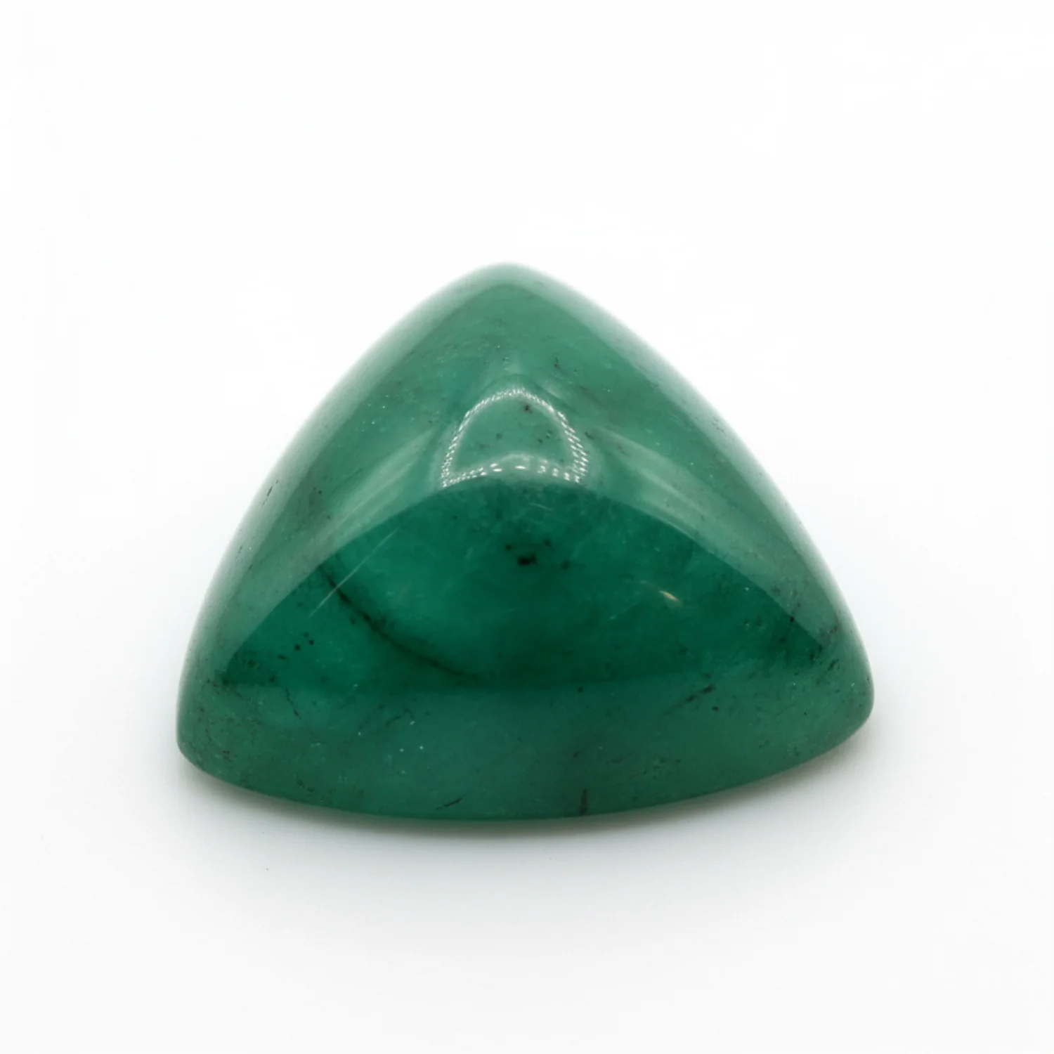 Emerald 1PC Medium 9x9 MM Triangle Cabochon Green High-Quality Precious Loose Gems - Image 2