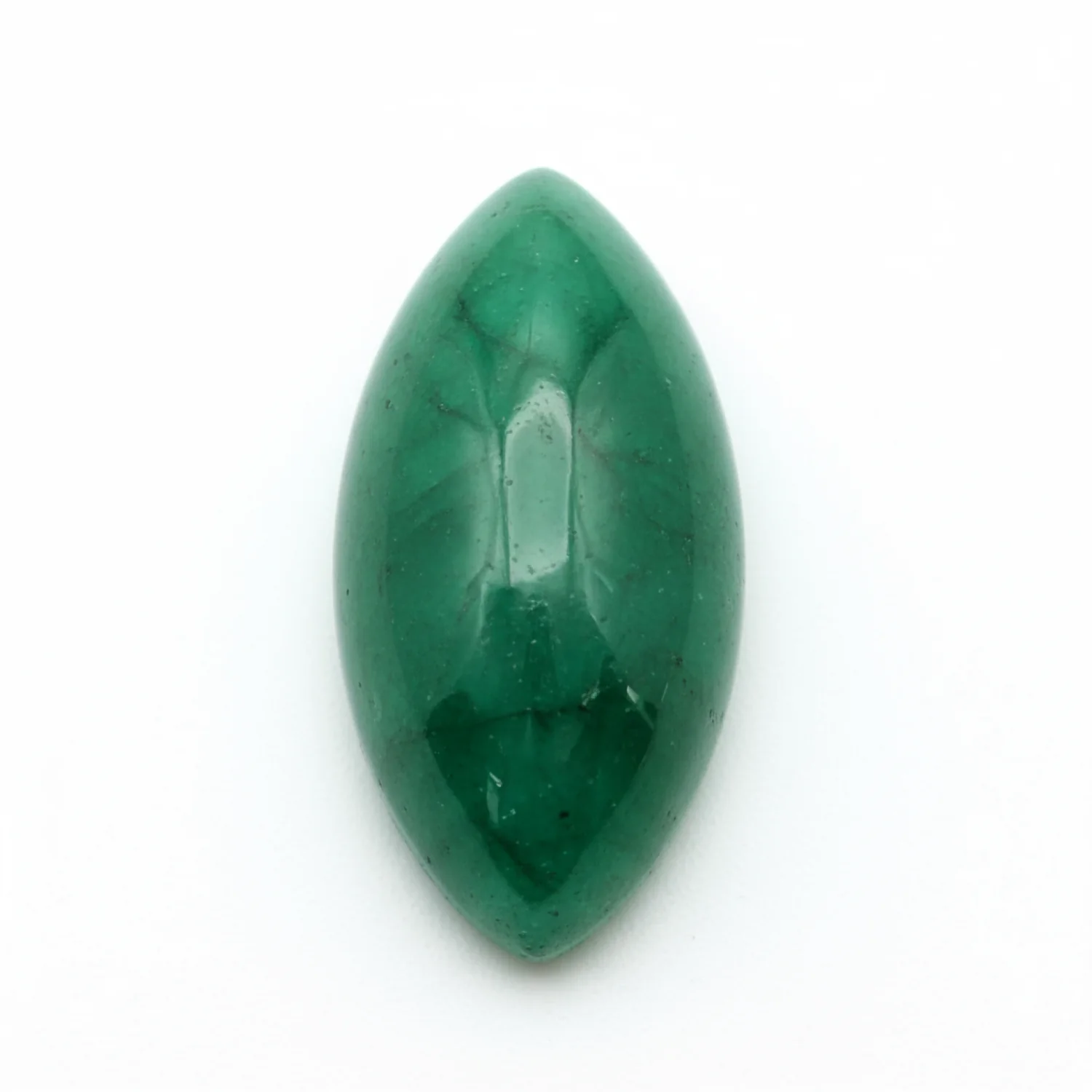 Emerald 1PC Small 5x10 MM Marquise Cabochon Green Splendid Precious Semi Precious Gemstone - Image 2