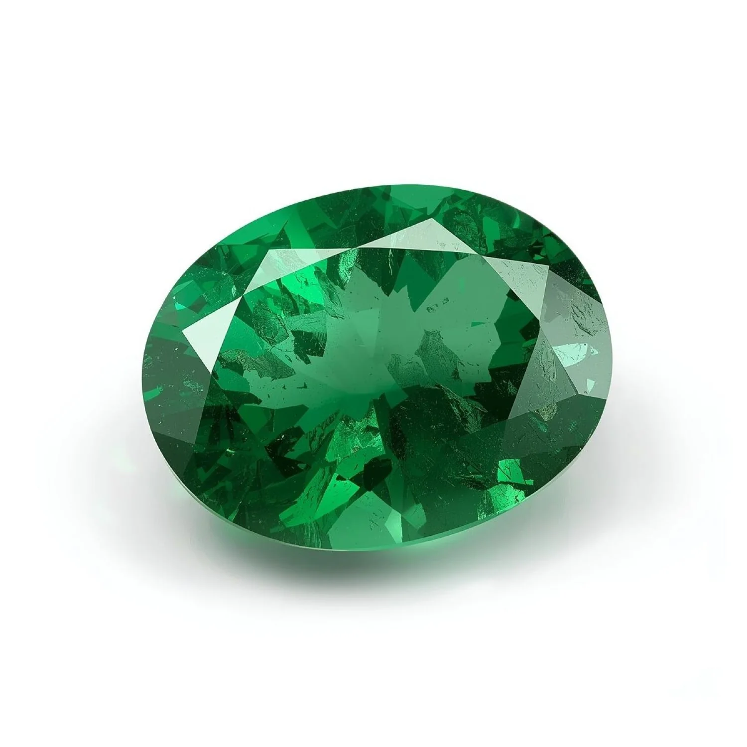 Emerald 1PC Small 7x9 MM Oval Faceted Green Polished Precious Loose Gems - Image 2