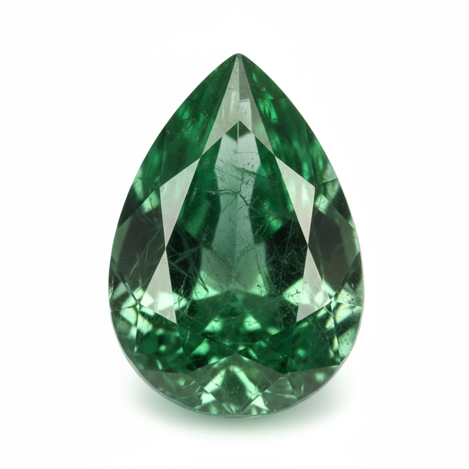 Emerald 1PC Small 7x9 MM Pear Faceted Green Pure Precious Loose Gemstones - Image 2