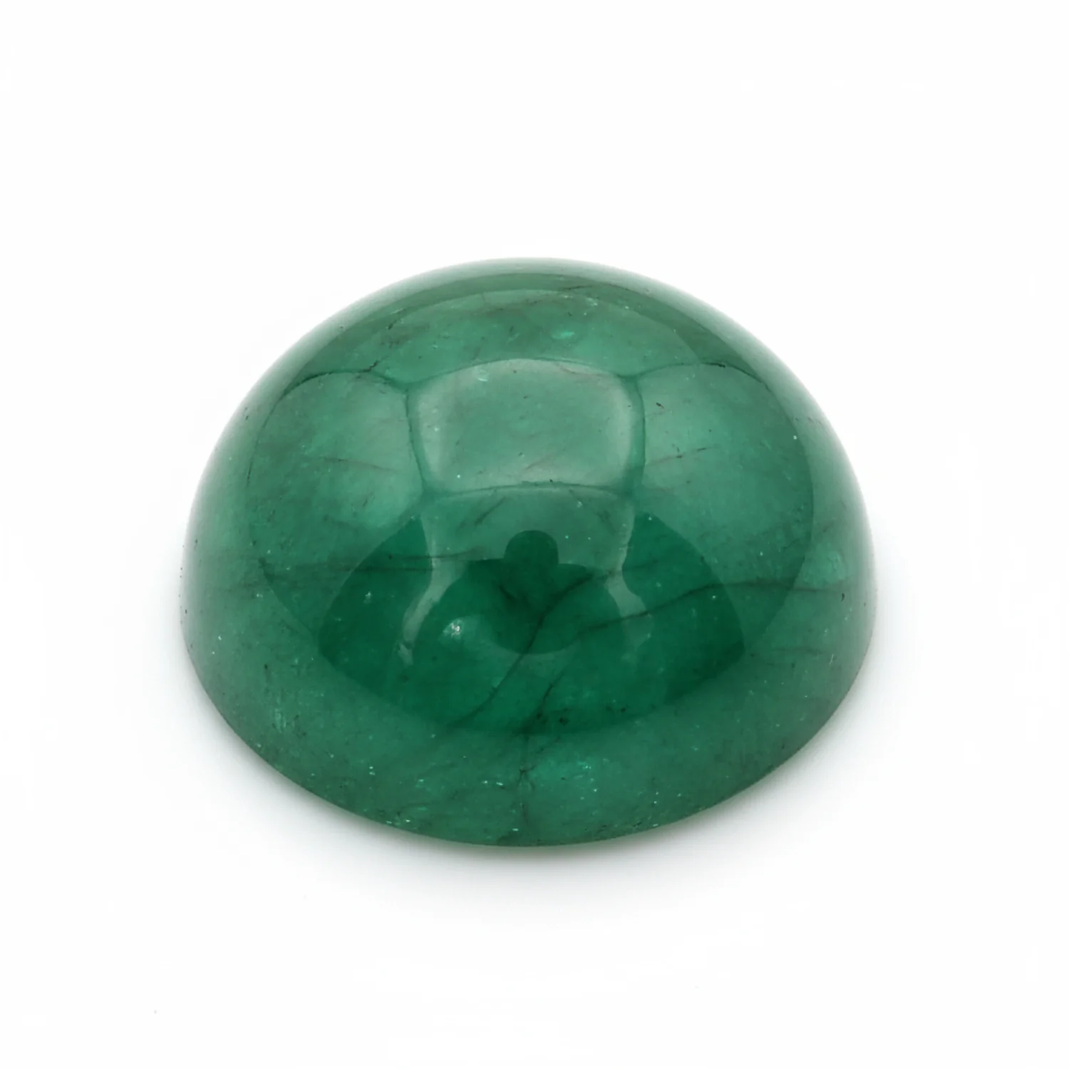 Emerald 1PC Small 8x8 MM Round Cabochon Green High-Quality Precious Loose Gemstones - Image 2
