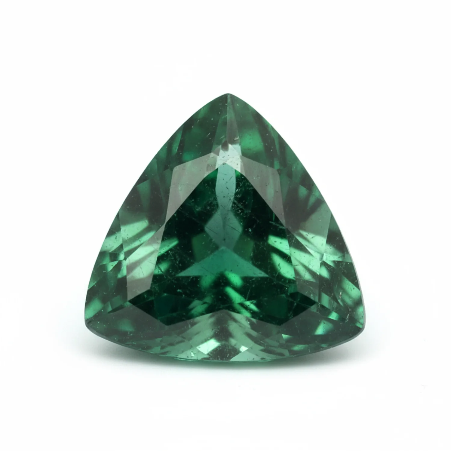 Emerald 1PC Tiny 5x5 MM Triangle Faceted Green Sparkling Precious Loose Gemstone - Image 2