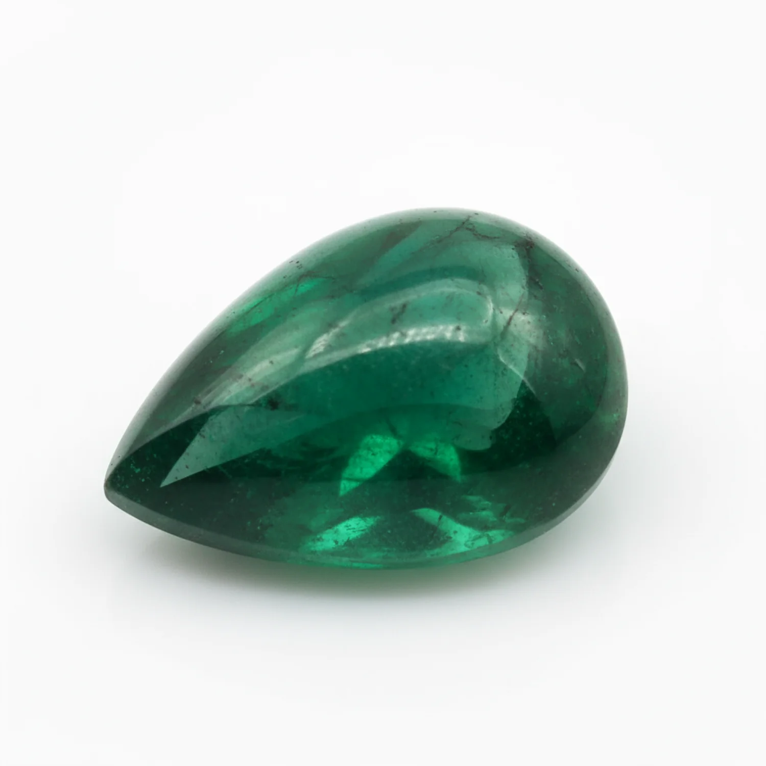 Emerald 1PC Tiny 5x7 MM Pear Cabochon Green Sparkling Precious Loose Gemstone