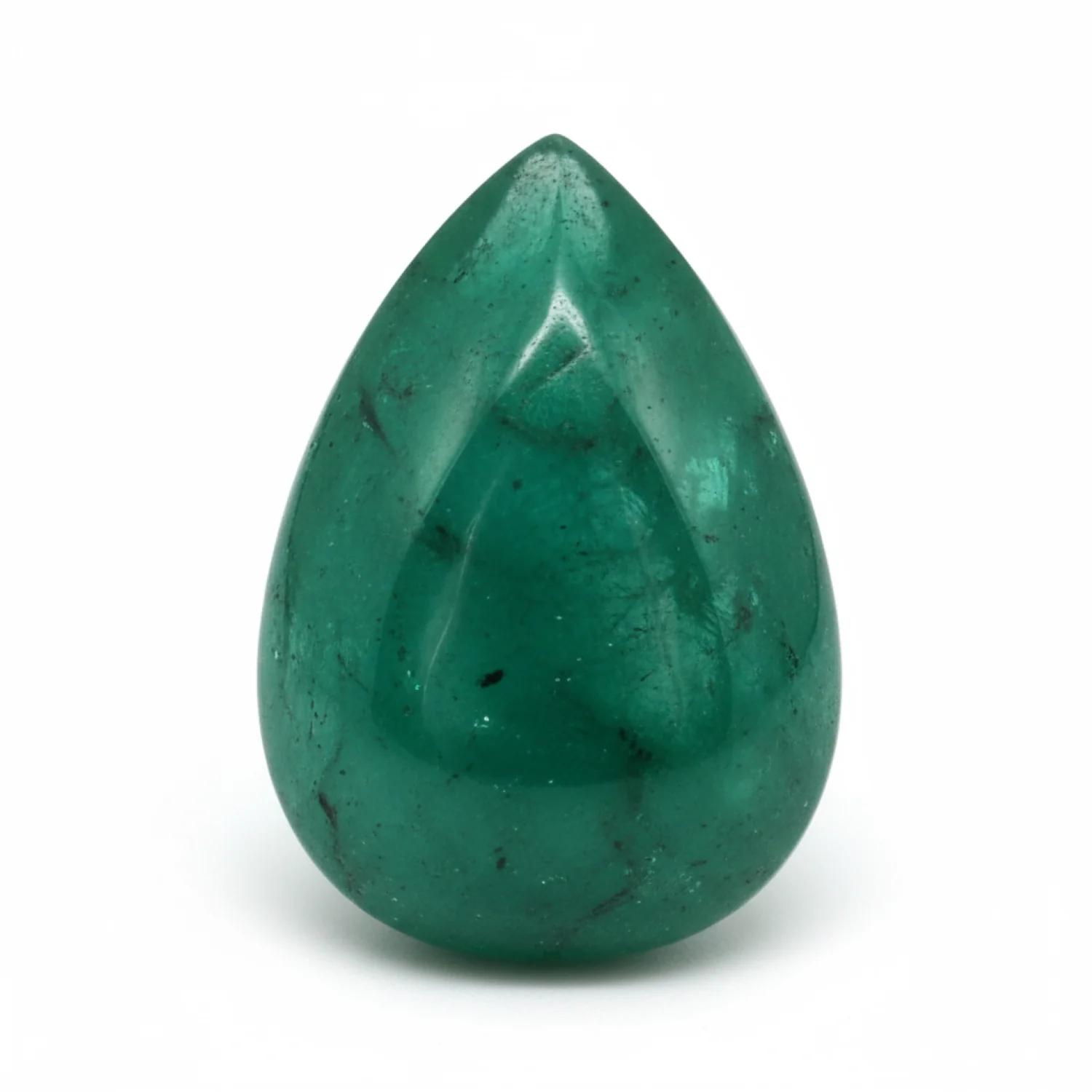 Emerald 1PC Tiny 5x7 MM Pear Cabochon Green Sparkling Precious Loose Gemstone - Image 2