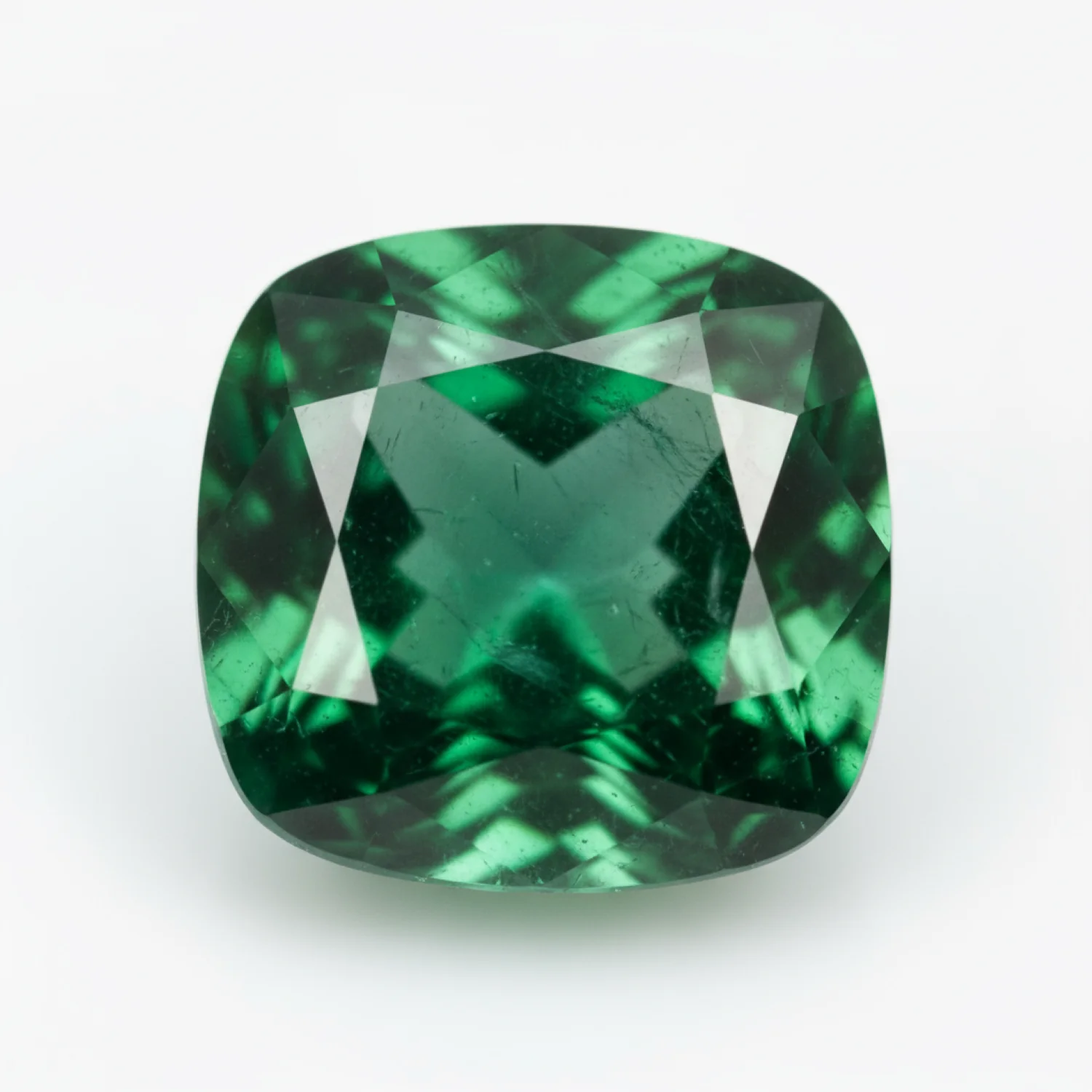 Emerald 1PC Tiny 6x6 MM Cushion Faceted Green Polished Precious Loose Gemstones - Image 2