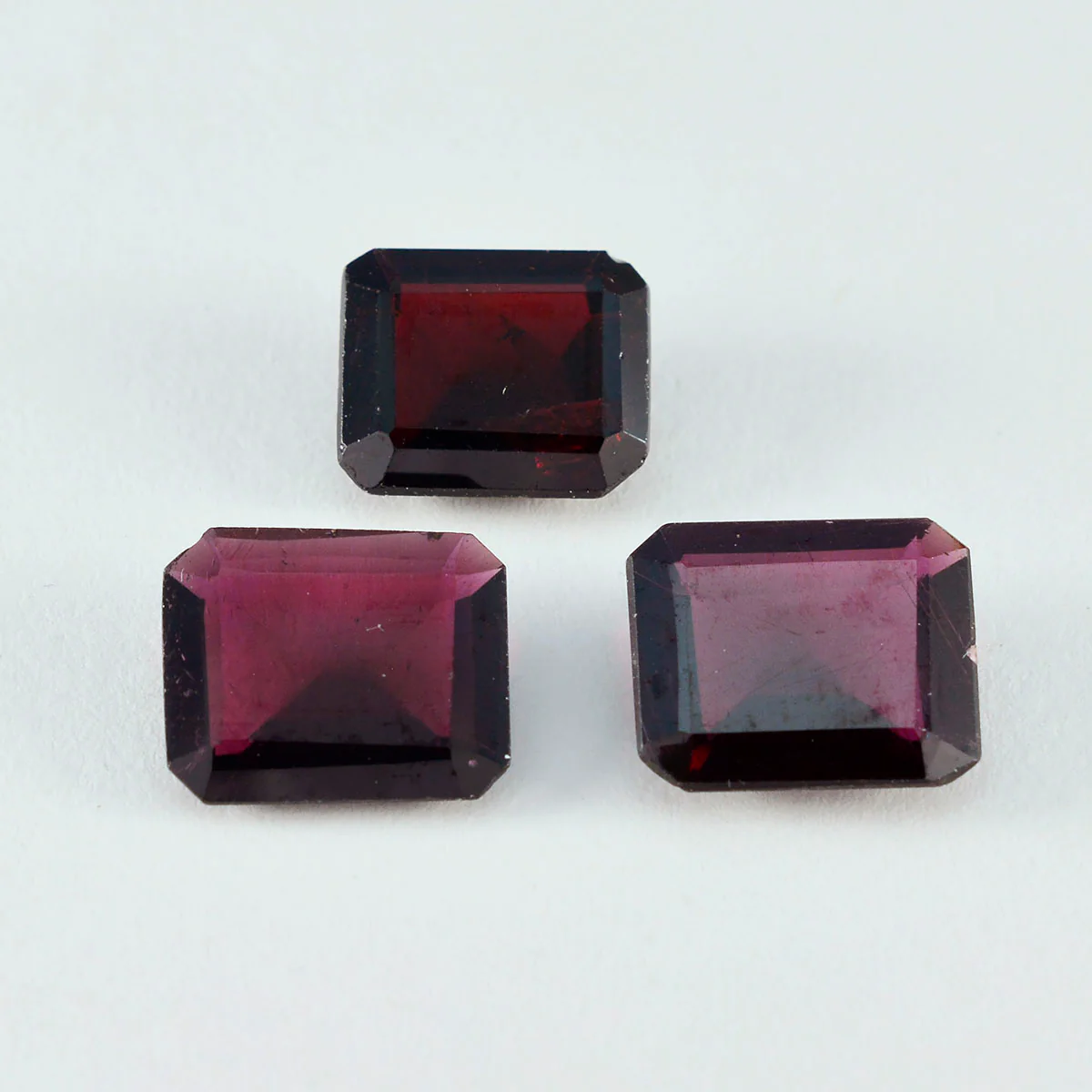 Garnet 1PC Large 10x14 MM Emerald Faceted Red Sparkling Semi Precious Loose Gemstone - Image 2