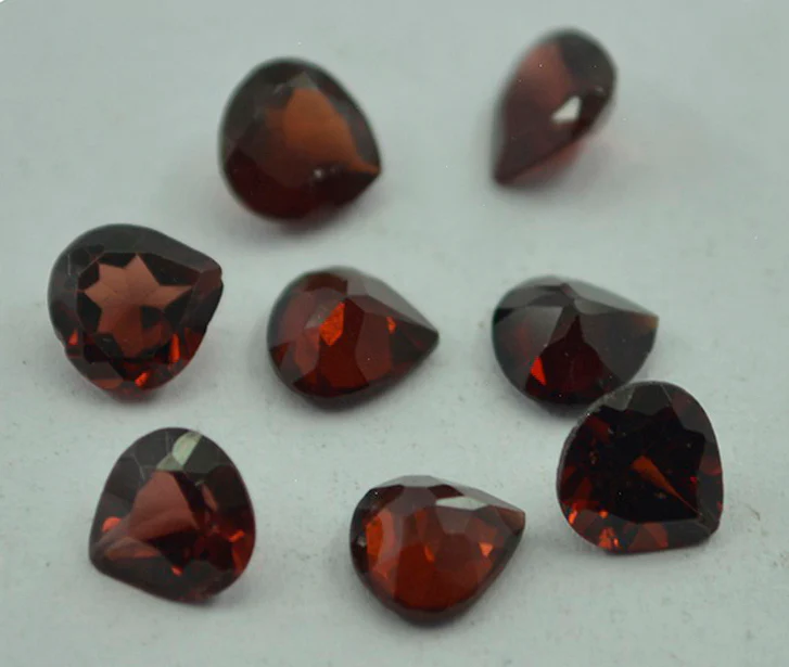Garnet 1PC Large 12x12 MM Heart Faceted Red High-Quality Semi Precious Loose Gemstones - Image 2