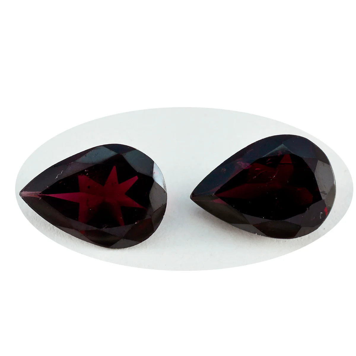 Garnet 1PC Medium 7x10 MM Pear Faceted Red Brilliant Semi Precious Loose Gemstones - Image 2