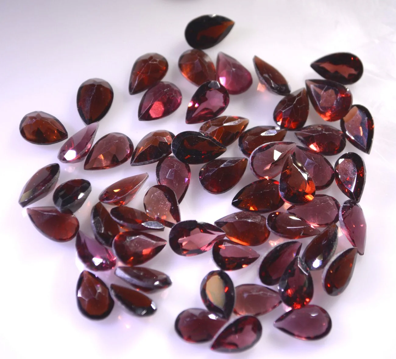 Garnet 1PC Medium 7x10 MM Pear Faceted Red Brilliant Semi Precious Loose Gemstones - Image 4