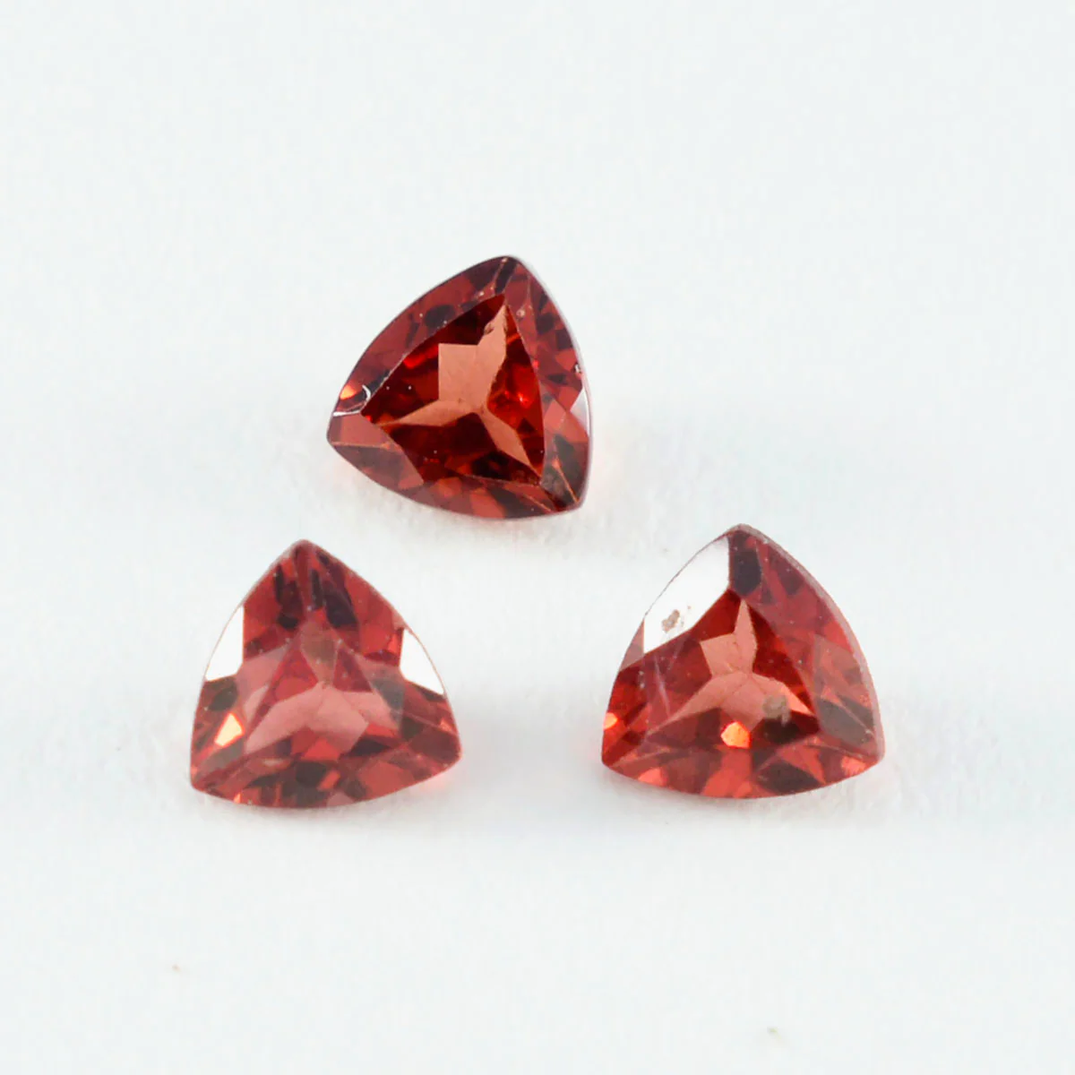 Garnet 1PC Small 7x7 MM Triangle Faceted Red Splendid Semi Precious Loose Gemstone - Image 2