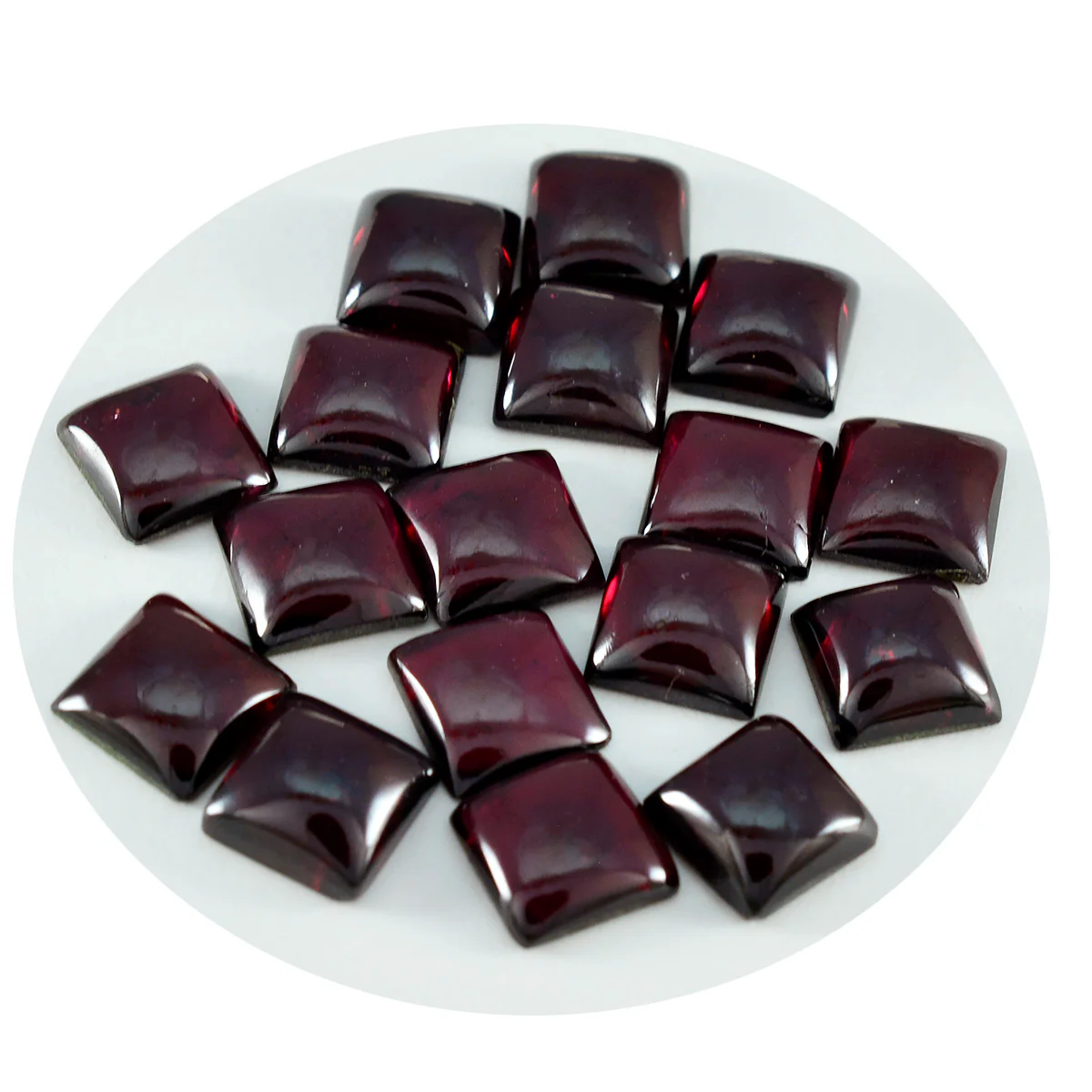 Garnet 1PC Small 8x8 MM Square Cabochon Red Luster semi Precious Loose Gemstones - Image 2