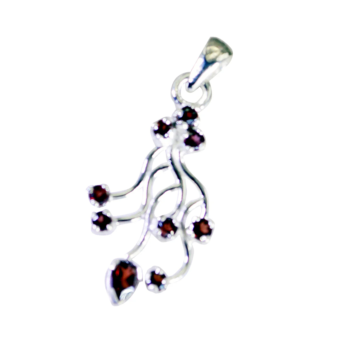 Garnet Essential Latin American Sterling Silver multiple Rebeca Graceful Red Pendant Jewellery - Image 3