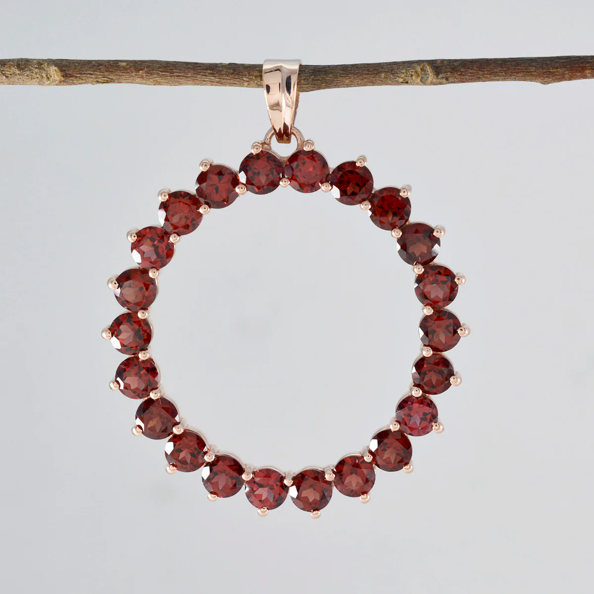 Garnet Essential Turkish Sterling Silver multiple Dayana Signet Red Pendant Jewellery - Image 2