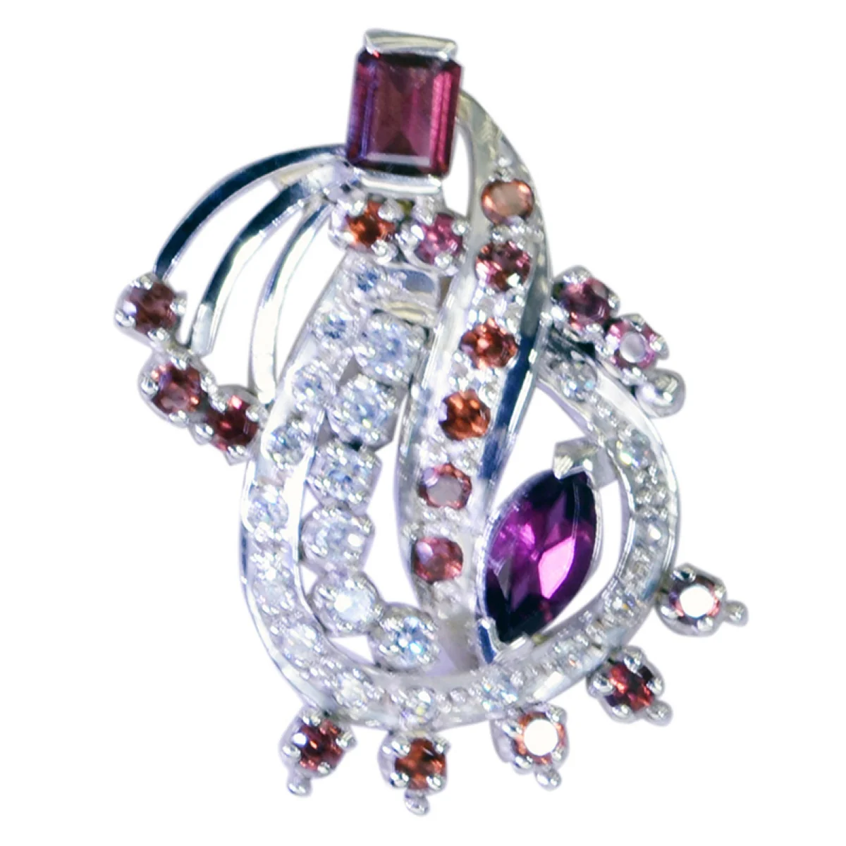 Garnet Featherlight Australian 92.5 Silver multiple Camilla Love Red Pendant Jewellery - Image 2