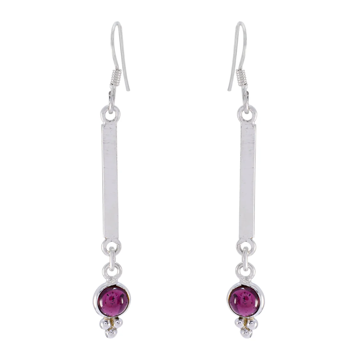 Garnet Italian Eliza multiple Dangle Red 925 Sterling Silver Earring
